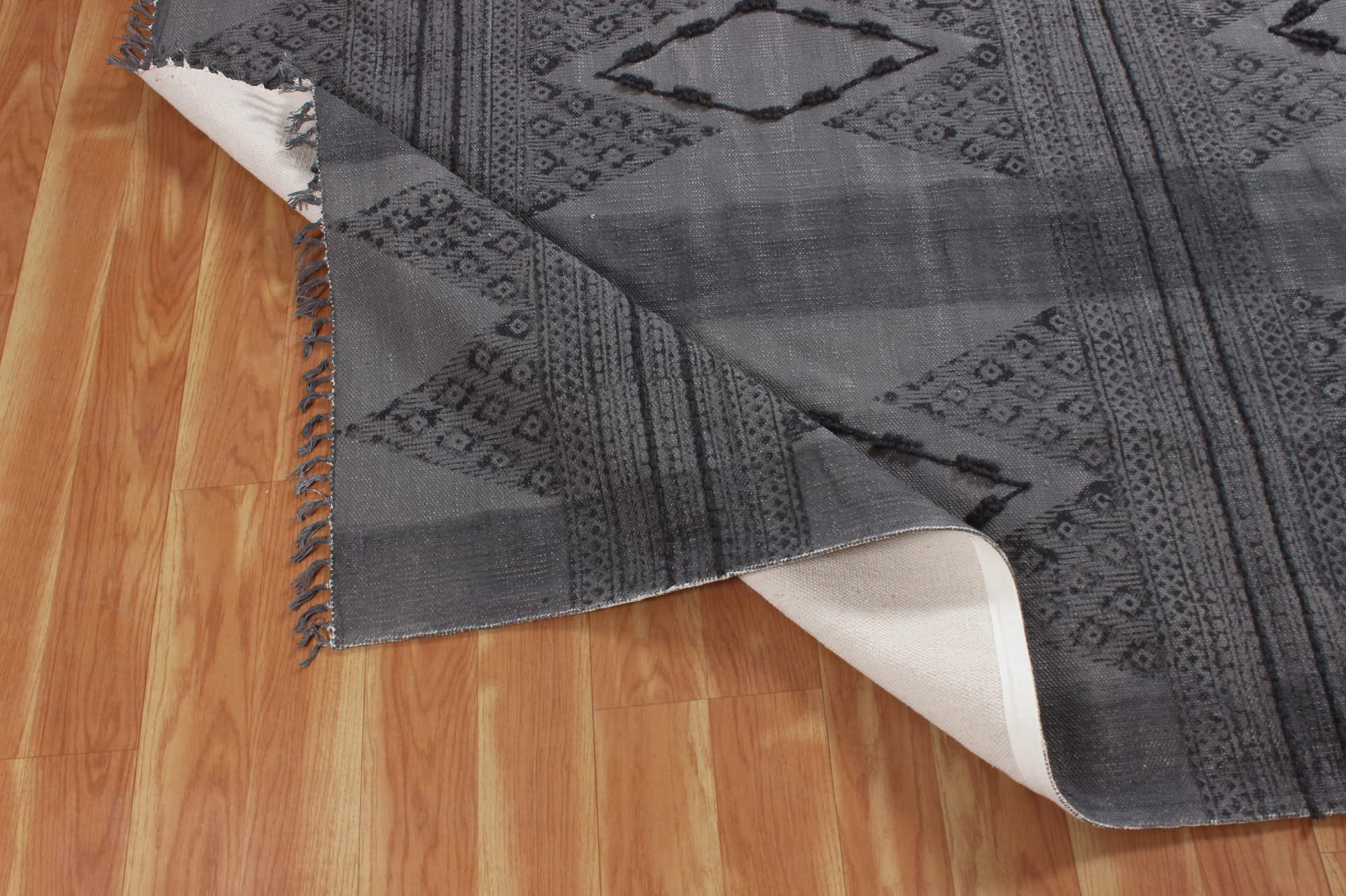 Kelim-Läufer, 6,6 x 40,6 cm, Flachgewebe, Boho-Stil, 0,48 cm, leicht waschbarer Baumwollteppich, für drinnen und draußen, Läufer, Teppiche für Flure, Treppen, Korridore
