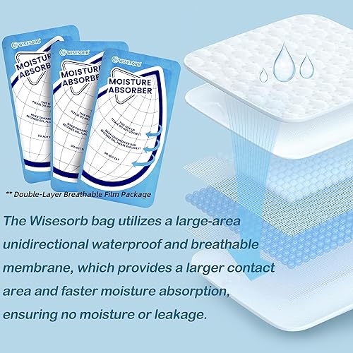 Miniatura 5 de Absorbentes de humedad de 0.88 onzas, 30 paquetes de bolsas deshumidificadoras para baños, sótanos, caravanas, paquetes de humedad de gránulos