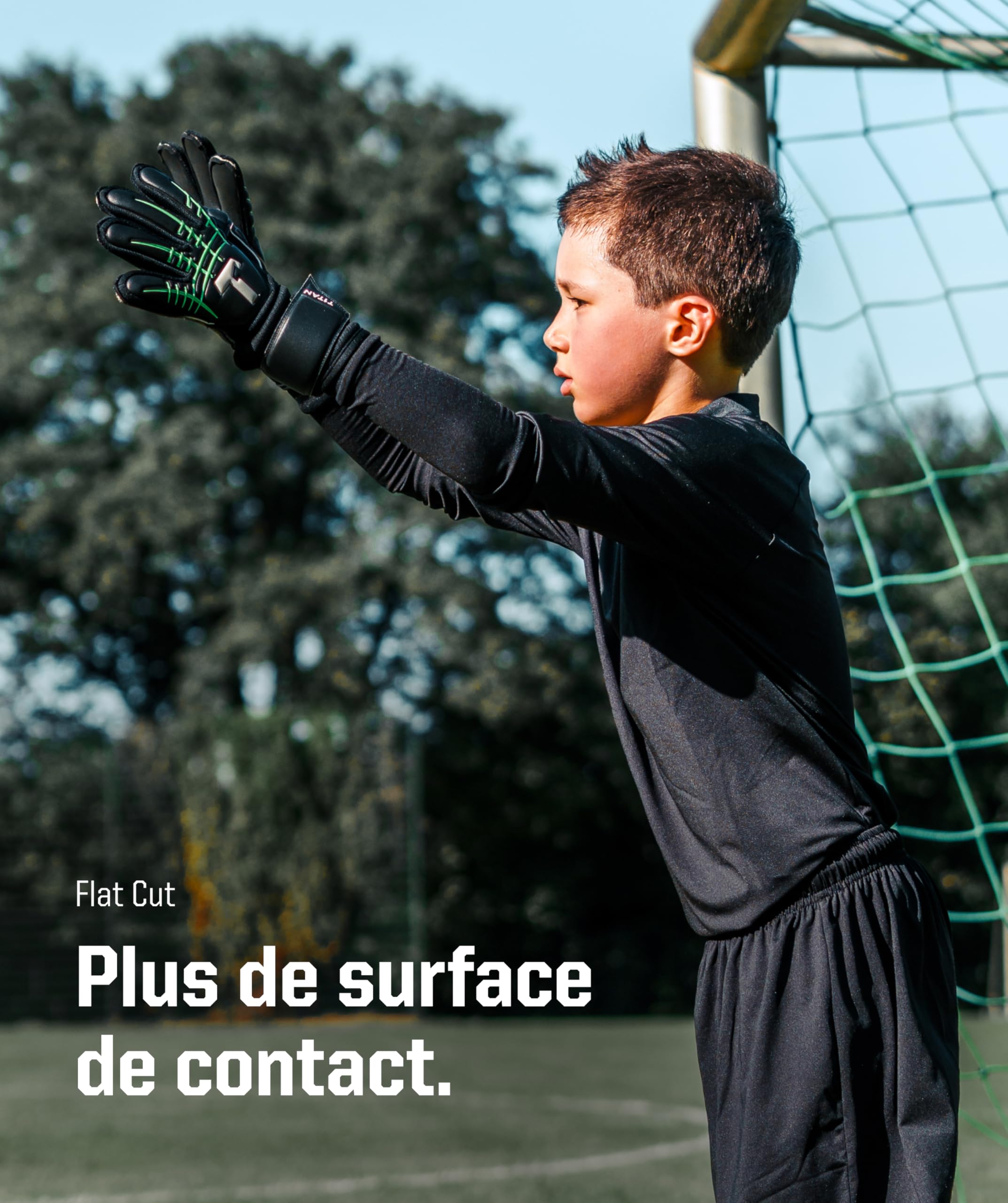 T1TAN Gants de Gardien Enfants - Gants de Gardien de But avec protège-Doigts - pour Le Professionnel de l’Avenir - Taille 4-6