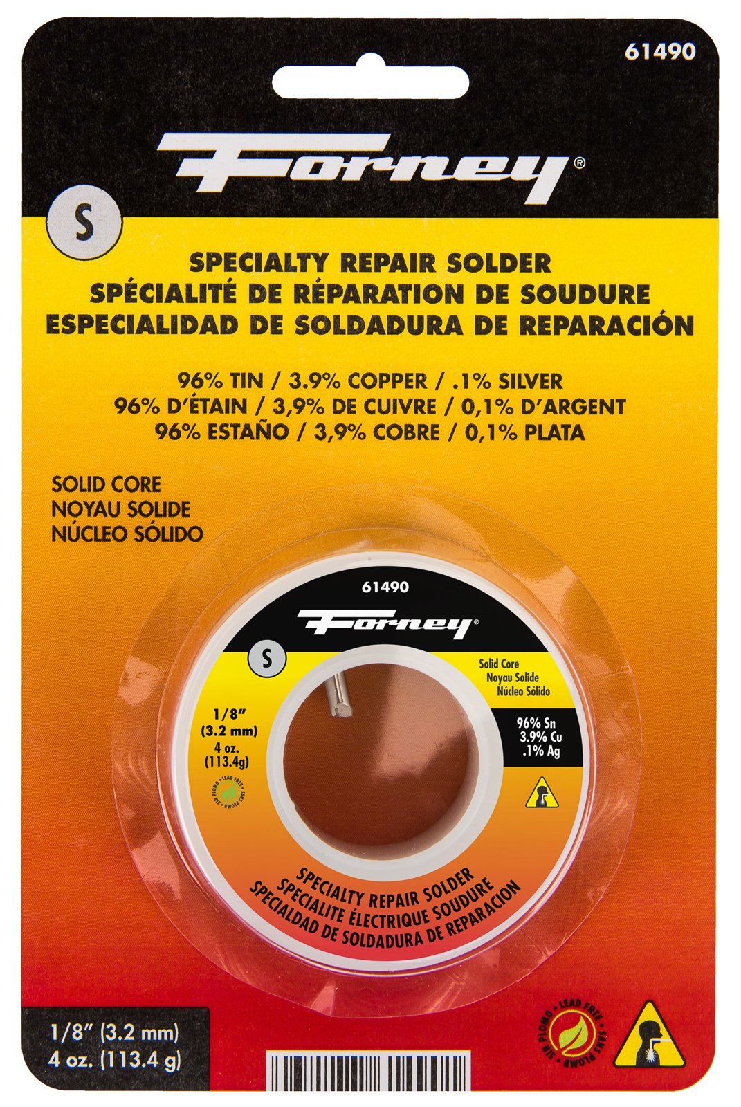 Forney 61490 Lead Free Solder Kit, 1/8