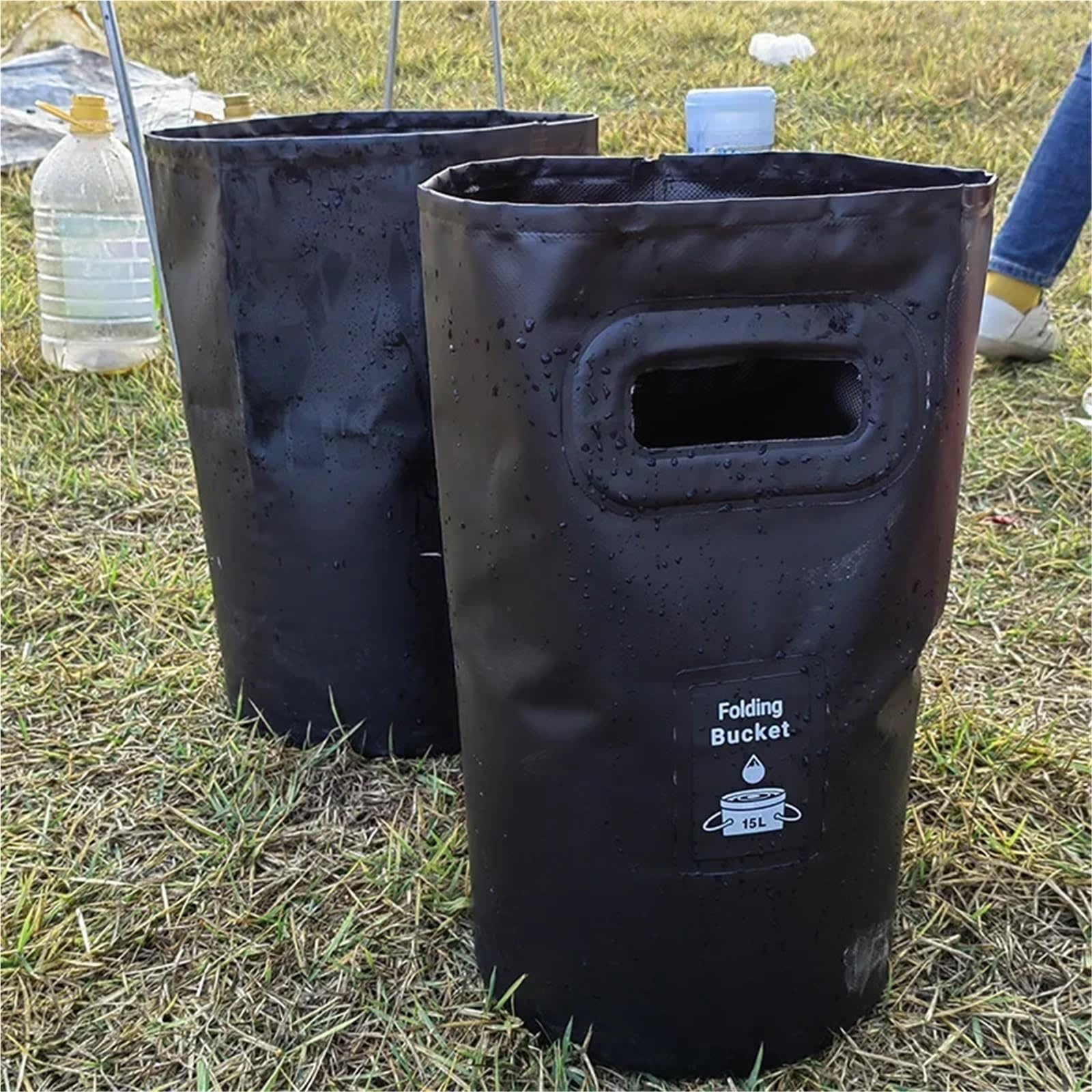 Torba wędkarska, pudełka na przybory wędkarskie, Składane wiadro dostępne jest w wielu kolorach i rozmiarach 15L 20L(20L-black)