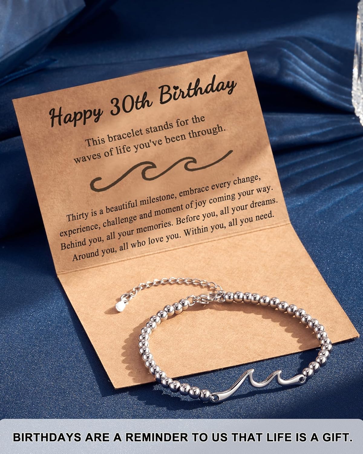 Tarsus Birthday Gifts for Women, Through The Waves of Life, Birthday Bracelet for Women Friend Sister Daughter Mom Grandma... - Image 3