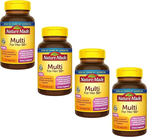 Miniatura 6 de Nature Made Multi for Her 50 tabletas de vitaminas y minerales 90 EA paquete de 5