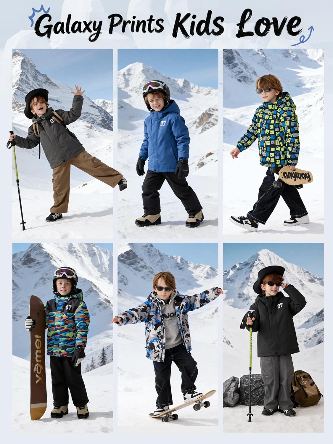 FREE SOLDIER Boy's Waterproof Warm Ski Jacket Windproof Fleece Thick Kids Winter Coat with Hood for Snowboarding Outdoor - Image 8