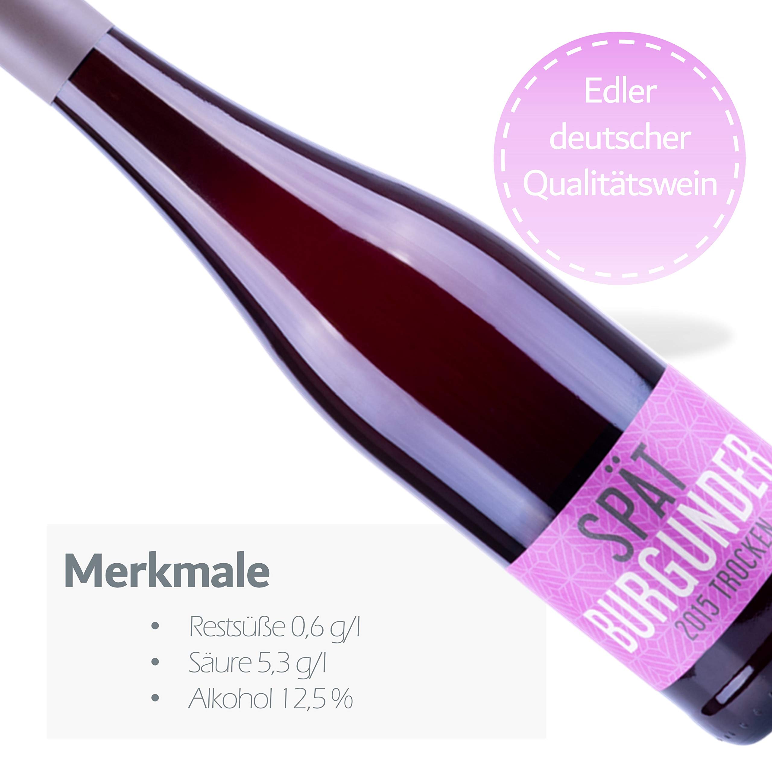Nehrbaß - “Spätburgunder 2020” - Rotwein trocken 6 x á 0,75 Liter - Qualitätswein - Aus Deutschland (Rheinhessen) - mit Schraubverschluss