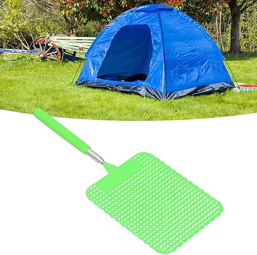 Miniatura 3 de Matamoscas telescópico, retráctil extensible de plástico ligero con varilla de acero inoxidable para el hogar para la oficina para acampar para