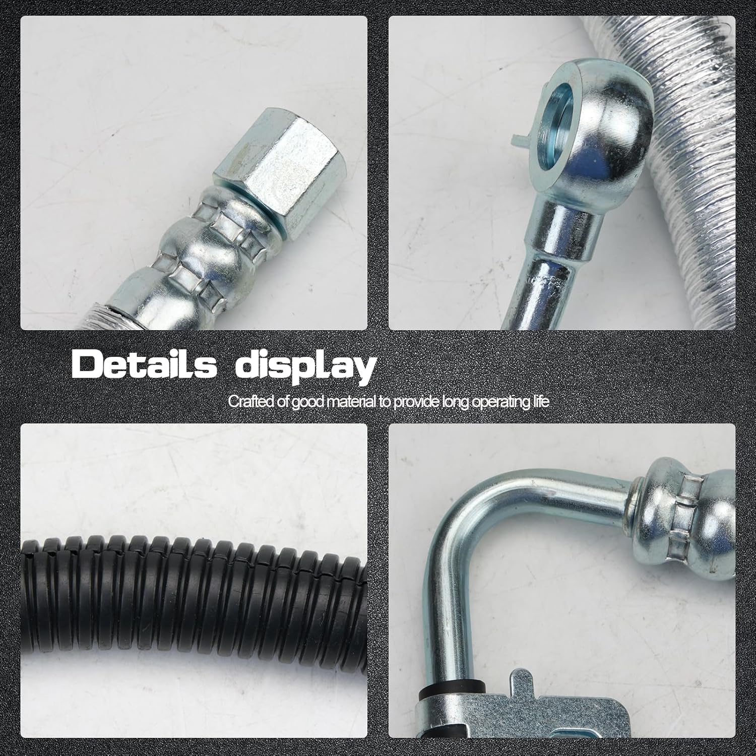 Power Steering Pressure Hose Line for Camry 2001-2006, Solara 2004-2008, ES300 2002 2003, ES330 2004-2006 V6 3.0L 3.3L, Replaces 44411-33110, 3401185, 44411-06080 44411-06081