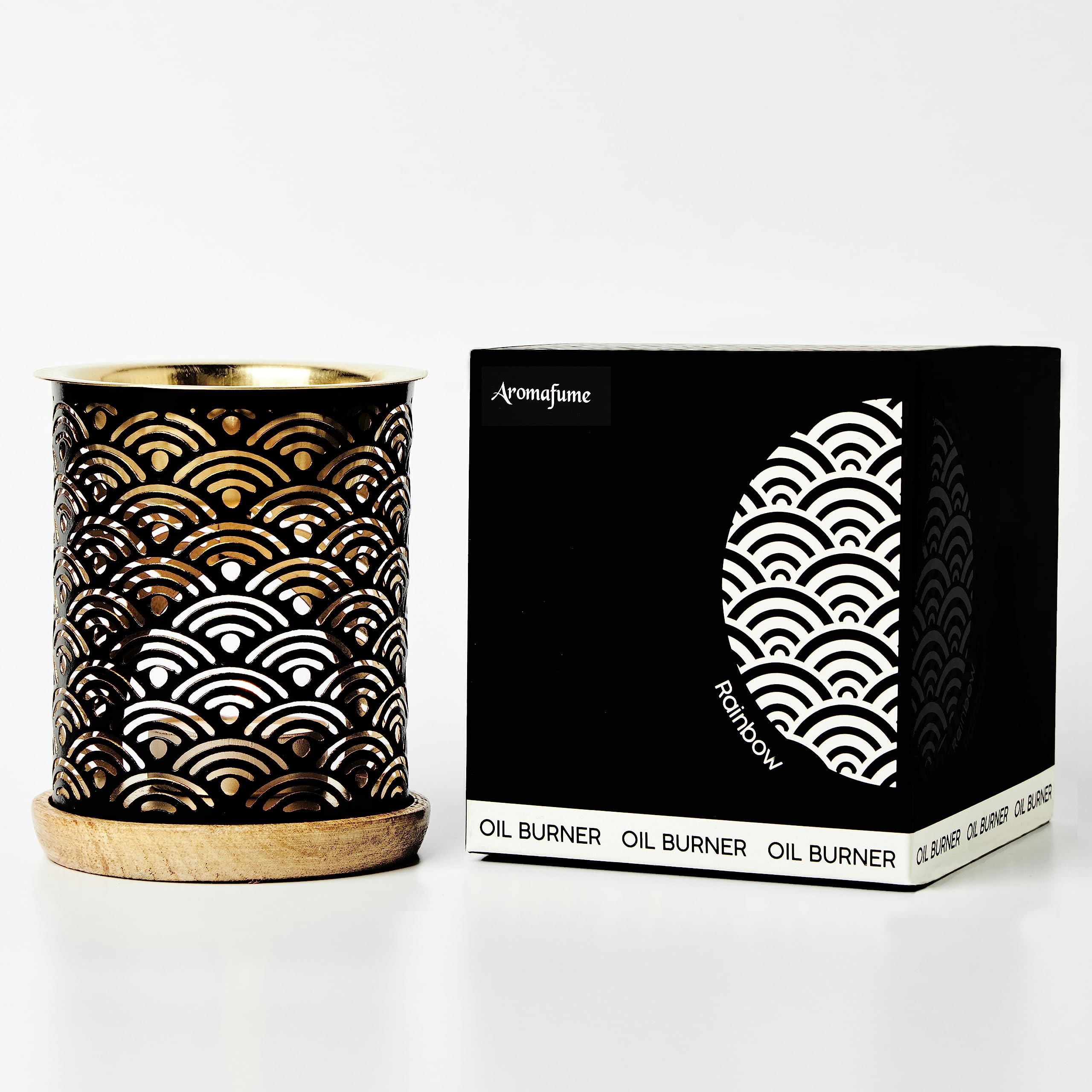 Aromafume Rainbow Essential Oil Burner | Oil Diffuser with Candle | Brass Burner with 10ml Essential Oil