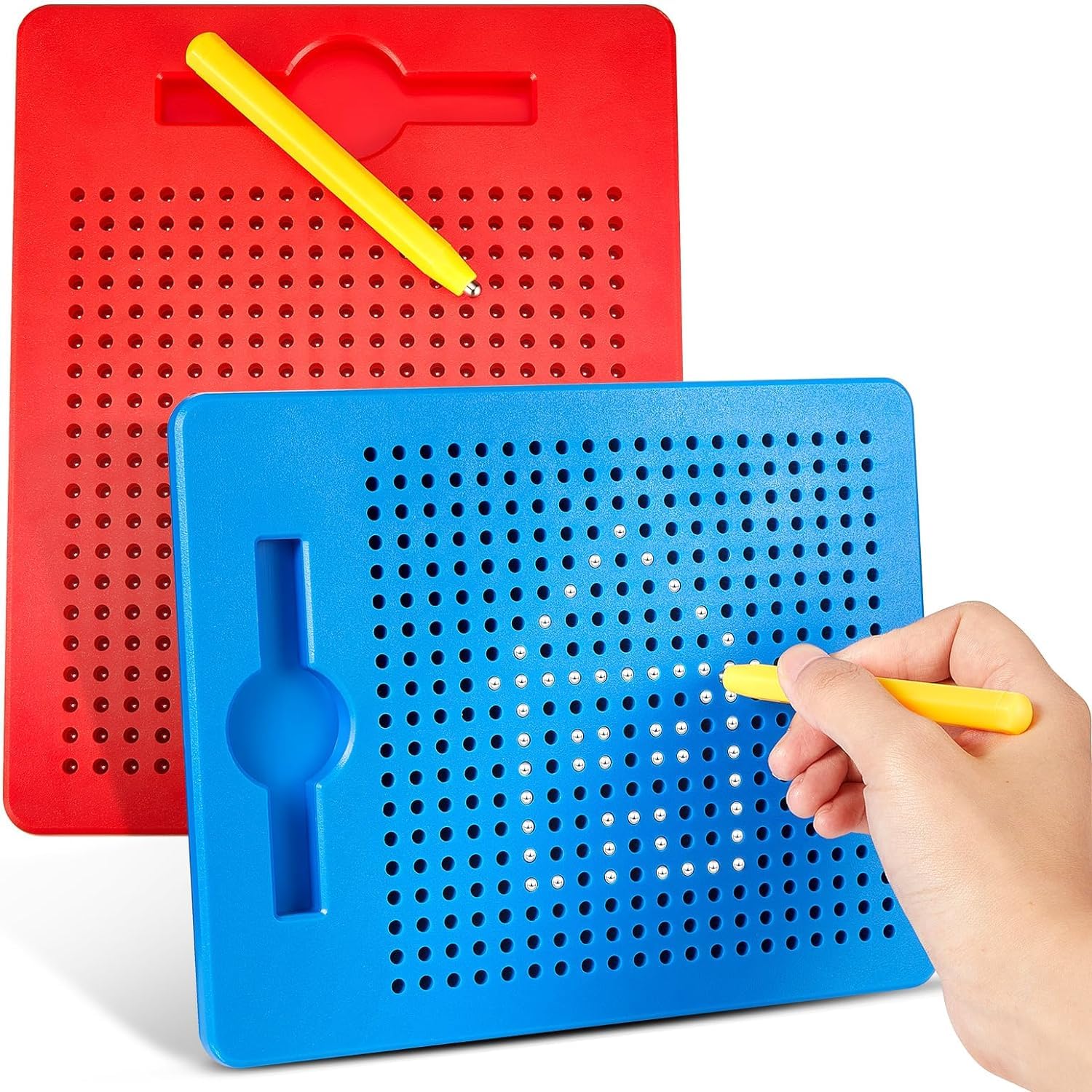 2 magnetyczne deski kreślarskie, magnetyczna kula stalowa deska kreślarska z długopisem, mała magnetyczna taca do rysowania dla dzieci, zabawka edukacyjna dla dzieci od 3 lat