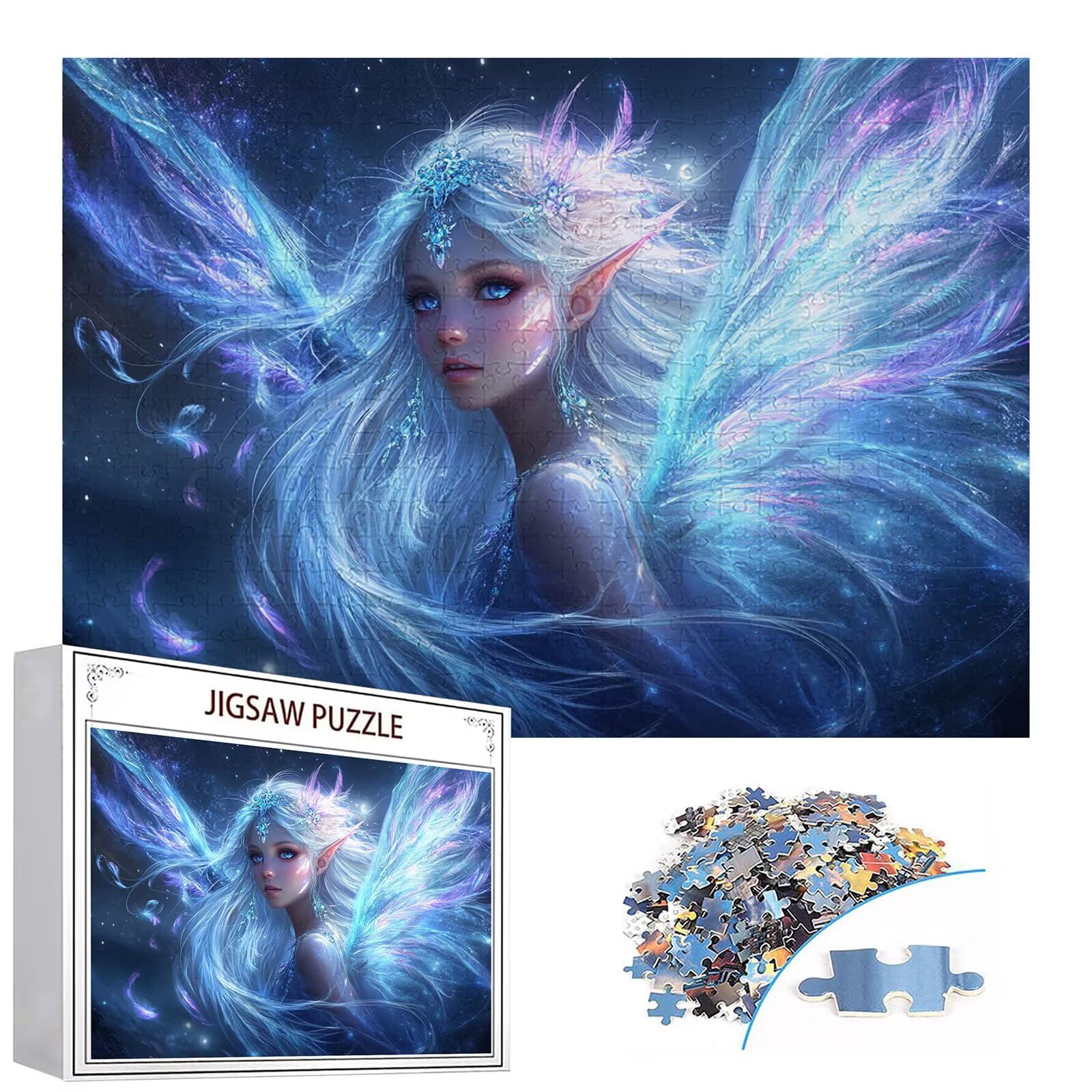 Puzzle 2000 elementów puzzle dla dorosłych elf 100 x 70 cm unikalne rzemiosło klasyczne 3D drewniana układanka do rodzinnych gier aktywnych, układanka do samodzielnego wykonania nawet do
