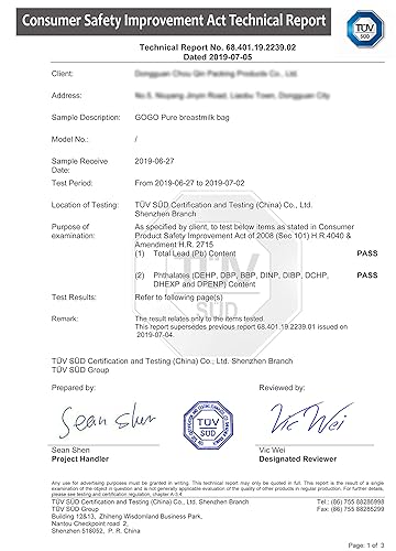 Miniatura 9 de Paquete de 240 bolsas de almacenamiento de leche materna (4 paquetes de 60 bolsas), 7 onzas, cada una preesterilizada por rayos gamma, sin BPA, a