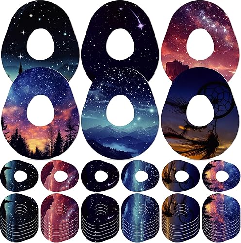 Vista 42 de Paquete de 36 parches adhesivos para sensor Libre 2 con cielo estrellado CGM Parches impermeables CGM cubiertas CGM a prueba de sudor Sensor