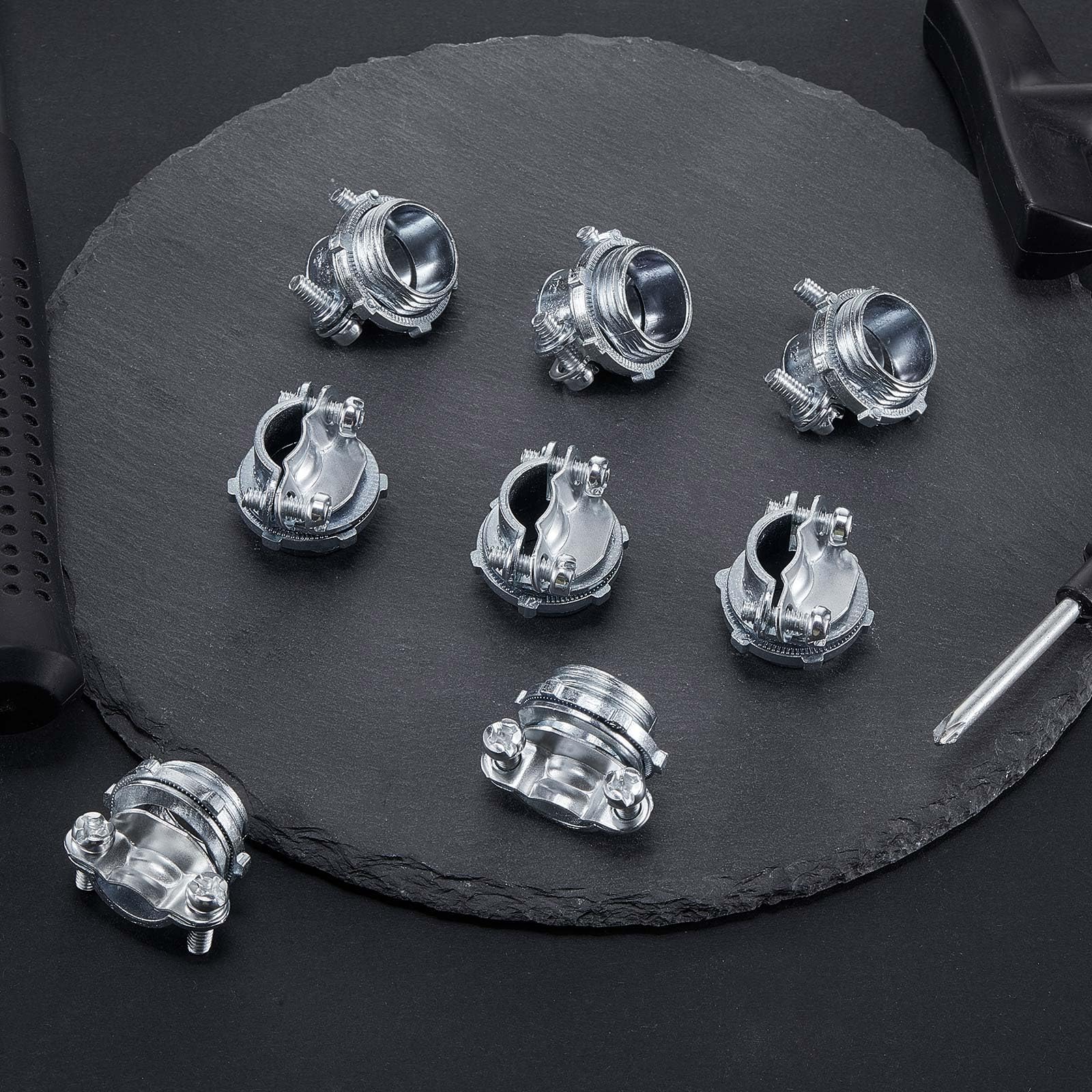 Blulu 50 Pcs 3/4 Inch, 1/2 Inch Wire Clamps for Electrical Box Conduit — Amazon image 5