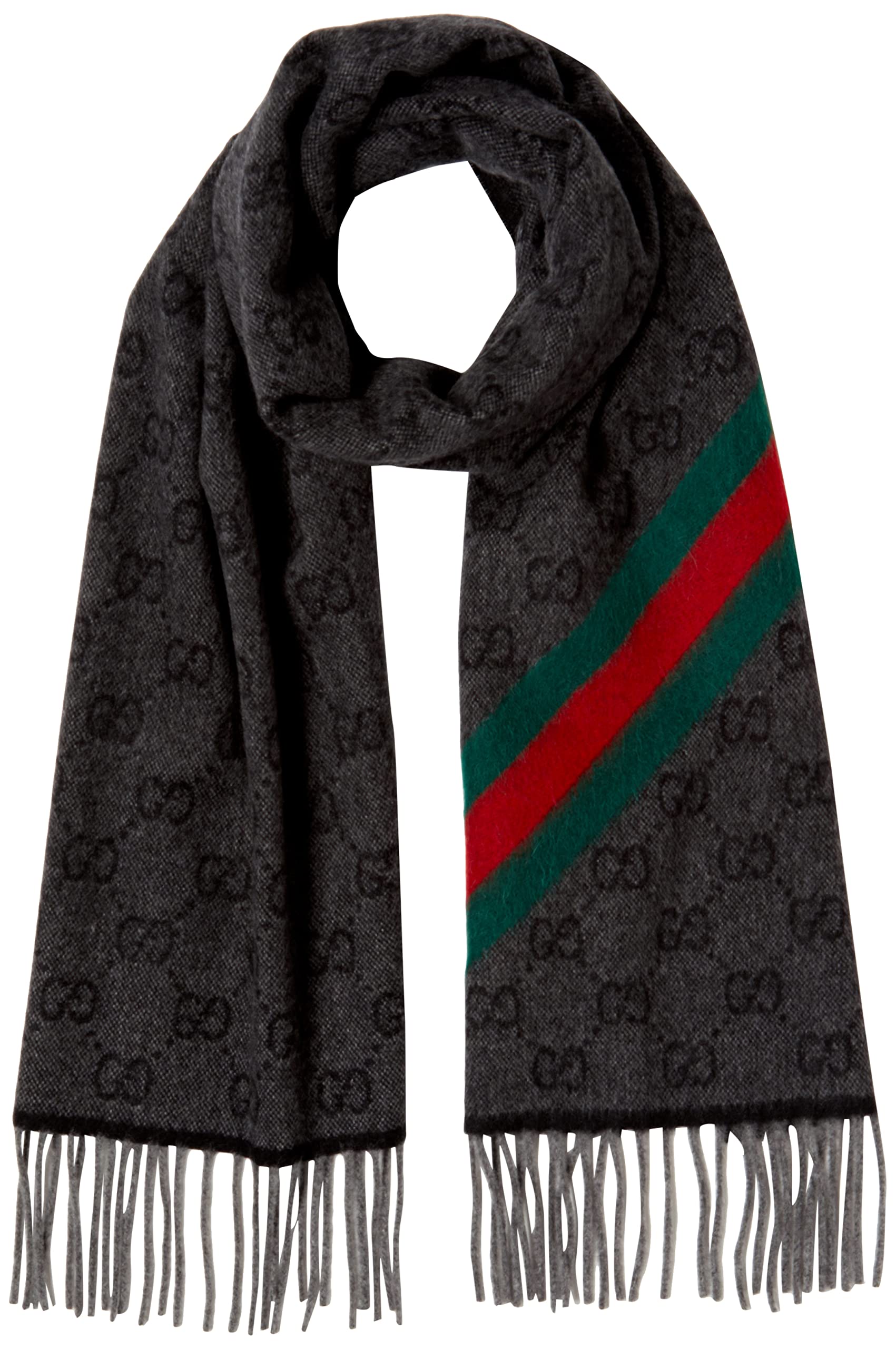 男女兼用 GUCCI グッチ カシミヤマフラー。両面アッパー