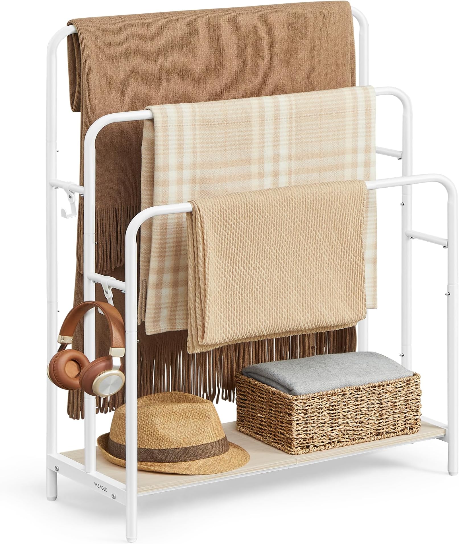 Porte-serviettes De Salle De Bain Porte-serviettes Sur Pied En Acier Argenté 3 Barres 44 X 86 Cm Porte Serviette Salle De Bain