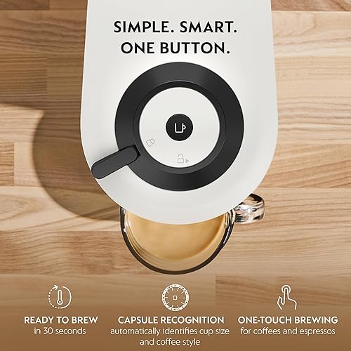 Miniatura 2 de Nespresso Vertuo Pop+ Cafetera de café y espresso de Breville con espumador de leche, color blanco coco