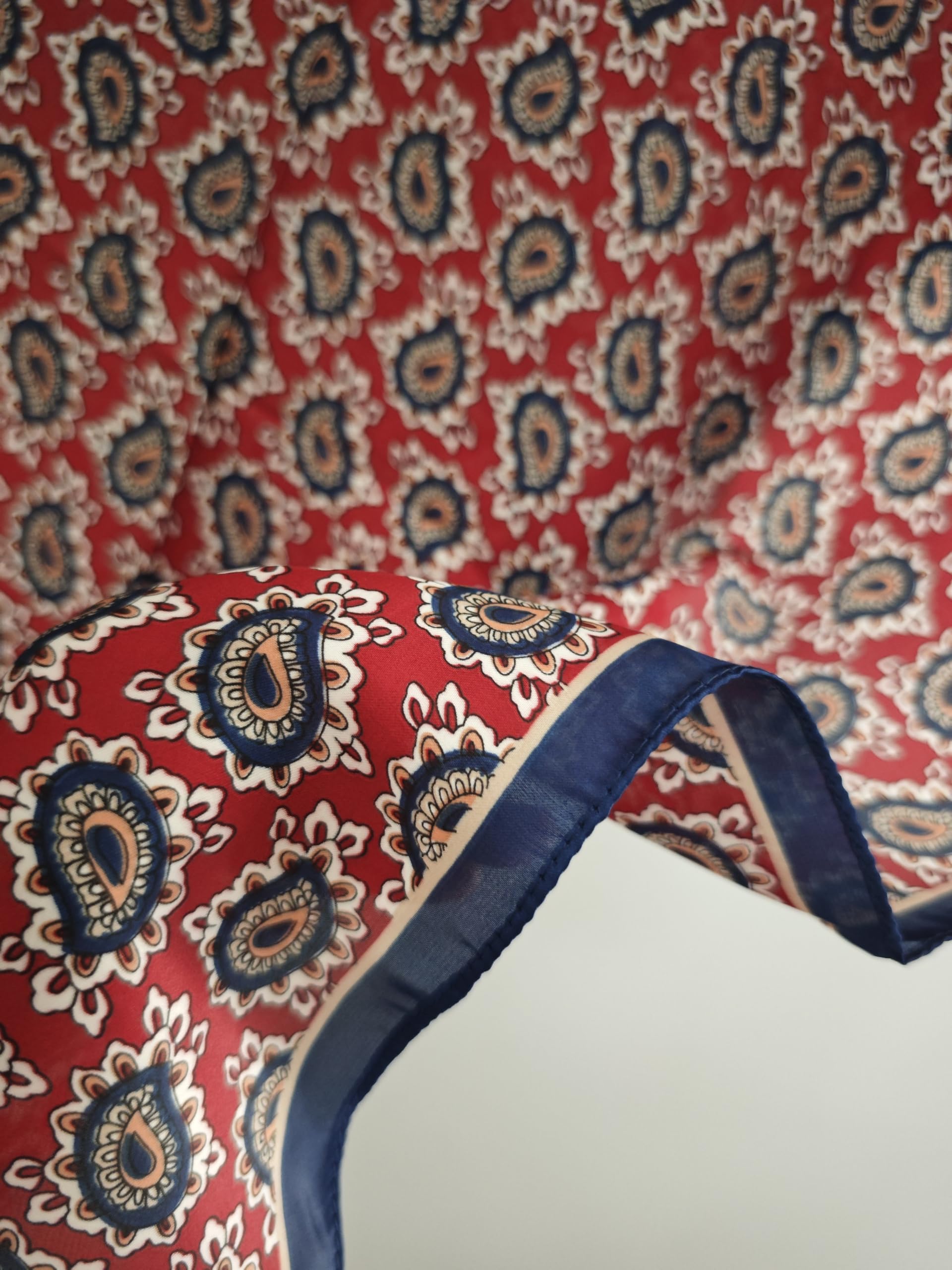GIMIRO Kobiety 70 x 70 cm szalik symulowany jedwabny kwiaty szalik krawat pepitka bandana