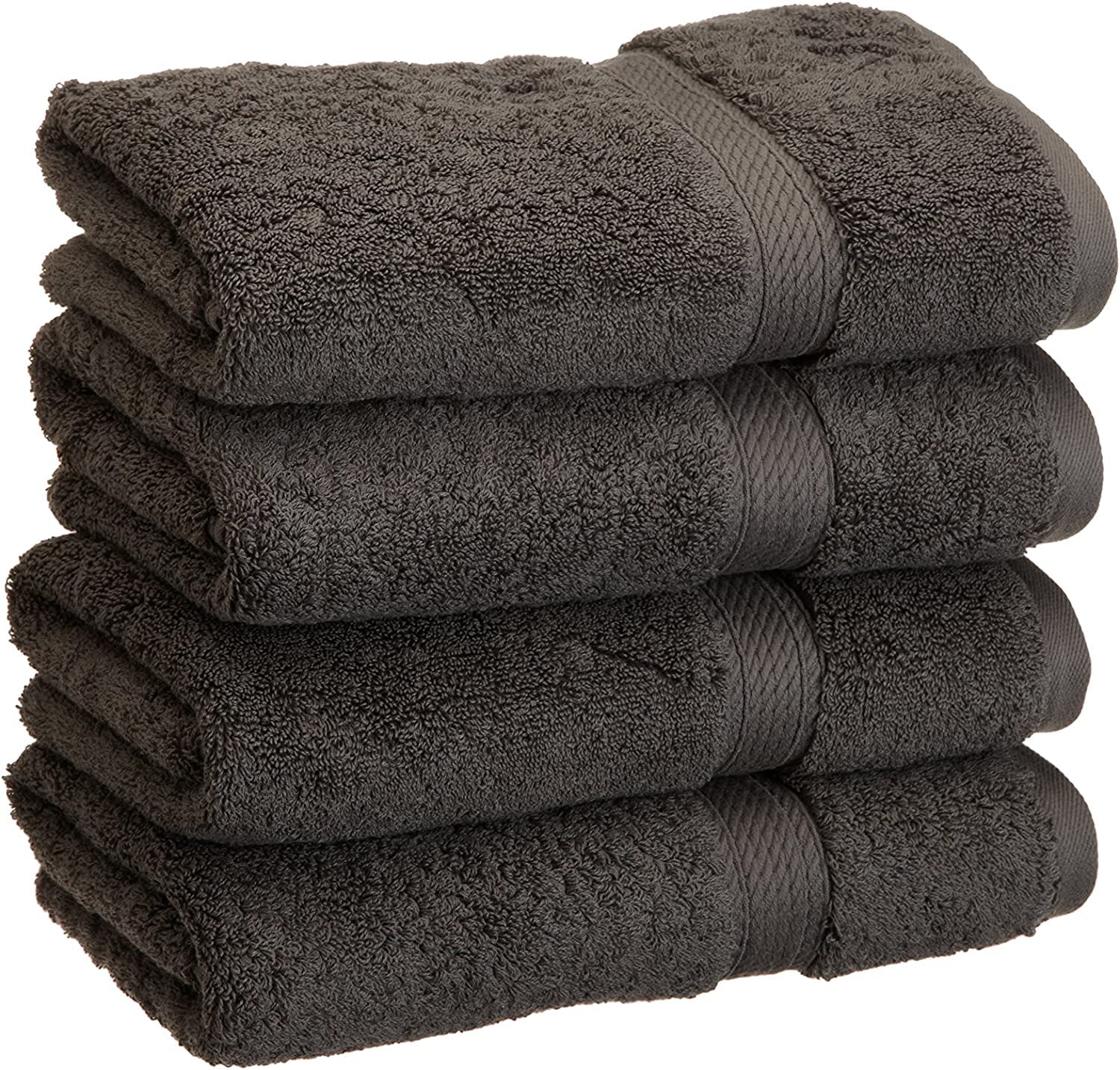 Textile Do Charcoal 4 X Hand Towels Set 100% Egyptian Cotton Super Soft Hand Towel For Gym,Spa Hotel Quality Towels (, Cotton)