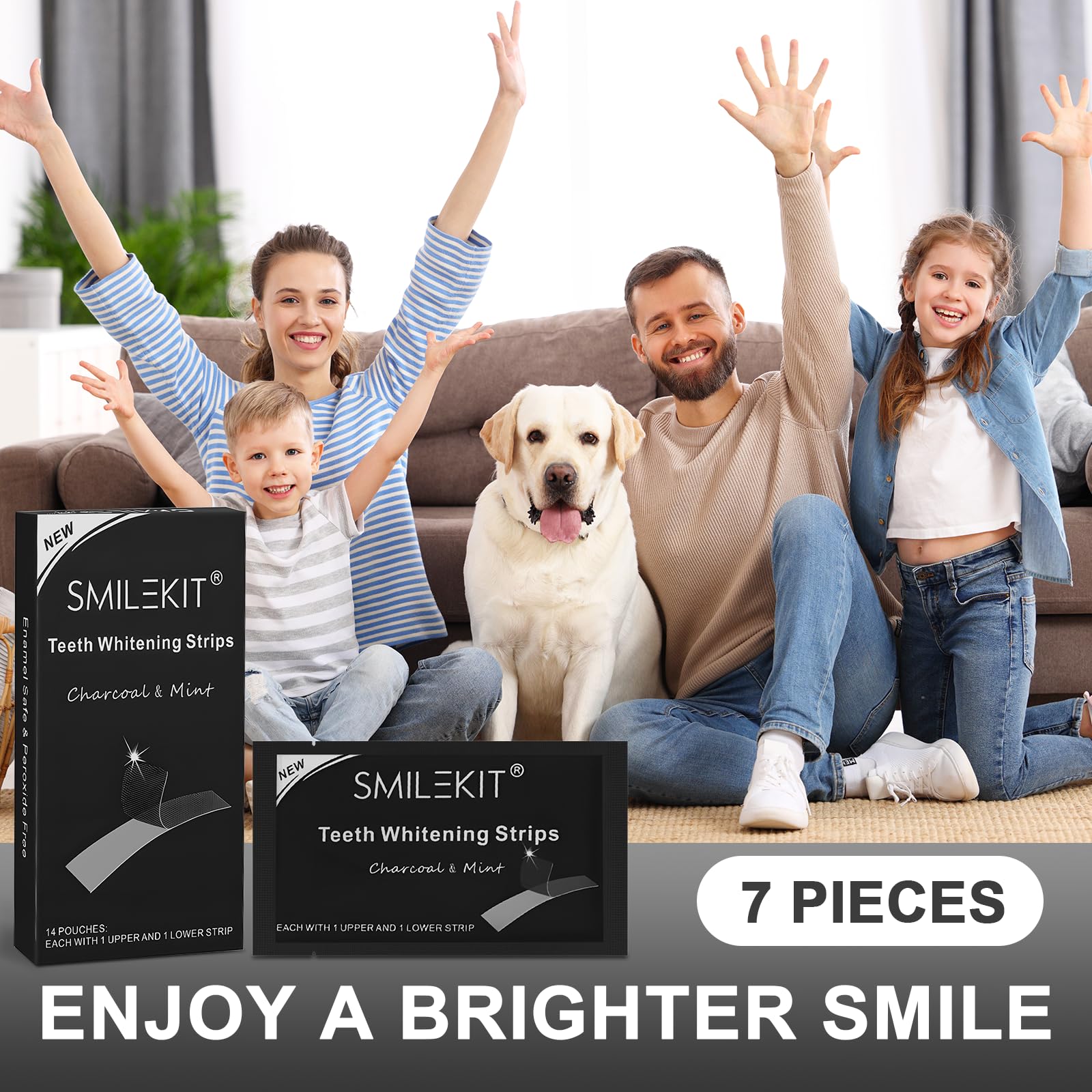 14 Strisce Strisce Sbiancanti Teeth, Sbiancanti Denti, Sbiancante Rapide Bianche Denti, Rimuove Teeth Macchie, per lo Sbiancamento e la Pulizia dei Denti