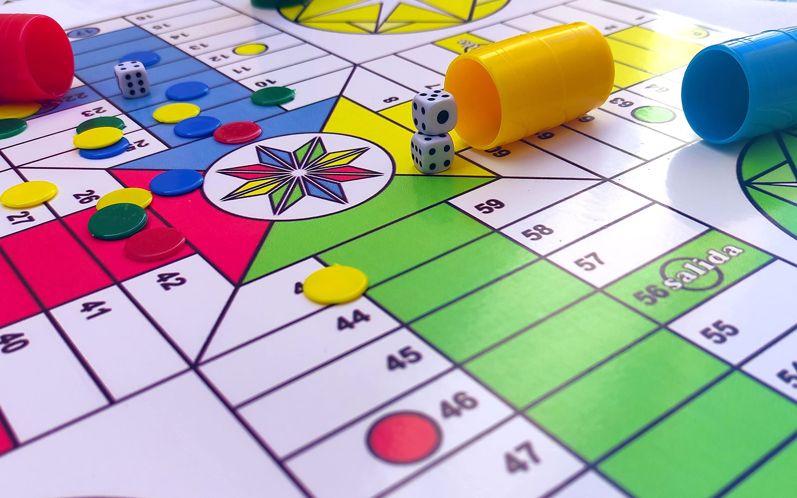 NYI Parcheesi Board Game, New Edition, Ludo Game Board, Parchisi Star