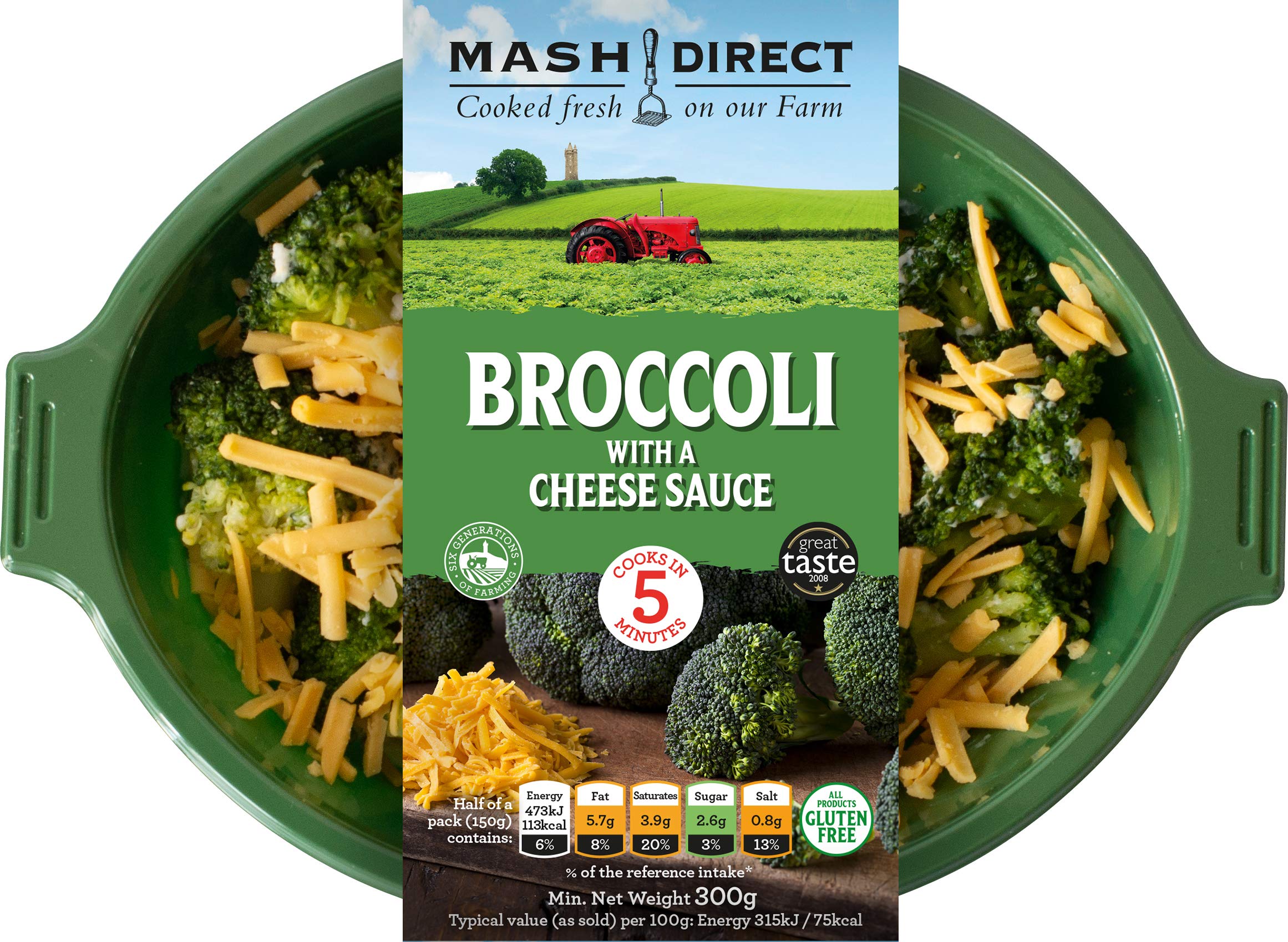 Mash Direct Broccoli with a Cheese Sauce, 300g