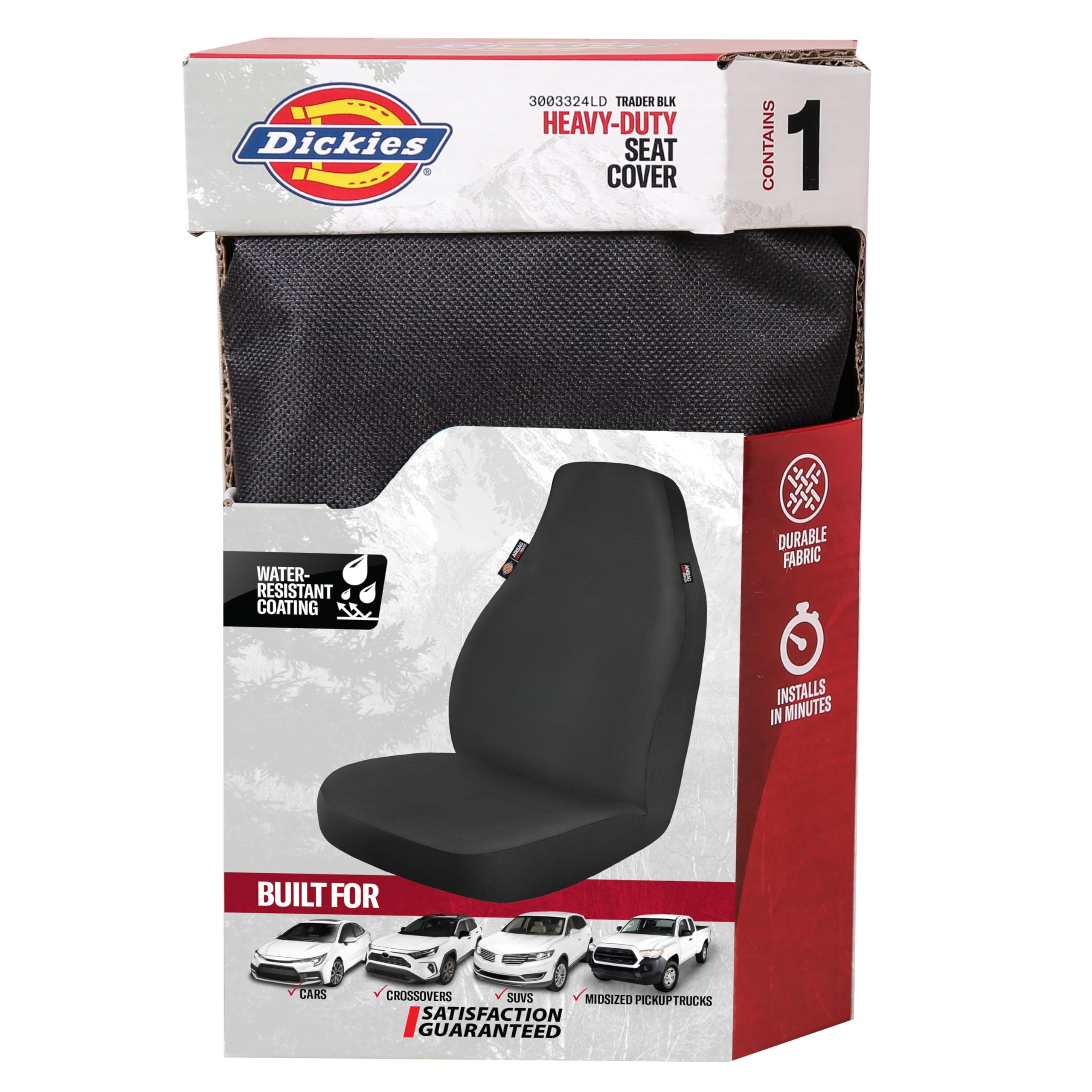 Dickies Trader 3003324LD Sitzbezug, wasserabweisend, Schwarz