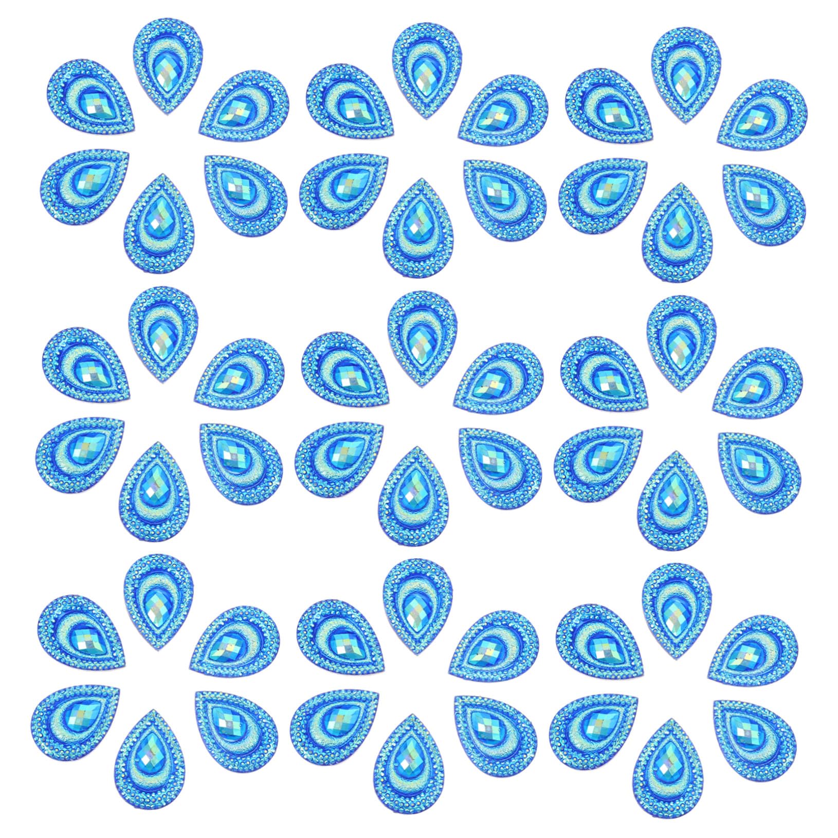 Gotas de resina azul para manualidades y detalles en vestidos de boda