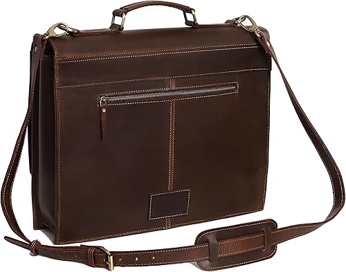 Miniatura 9 de Leather Farm Messenger Bag for Men & Women Premium Vintage Handmade Laptop Briefcase Satchel, Mens Leather Crossbody Bag