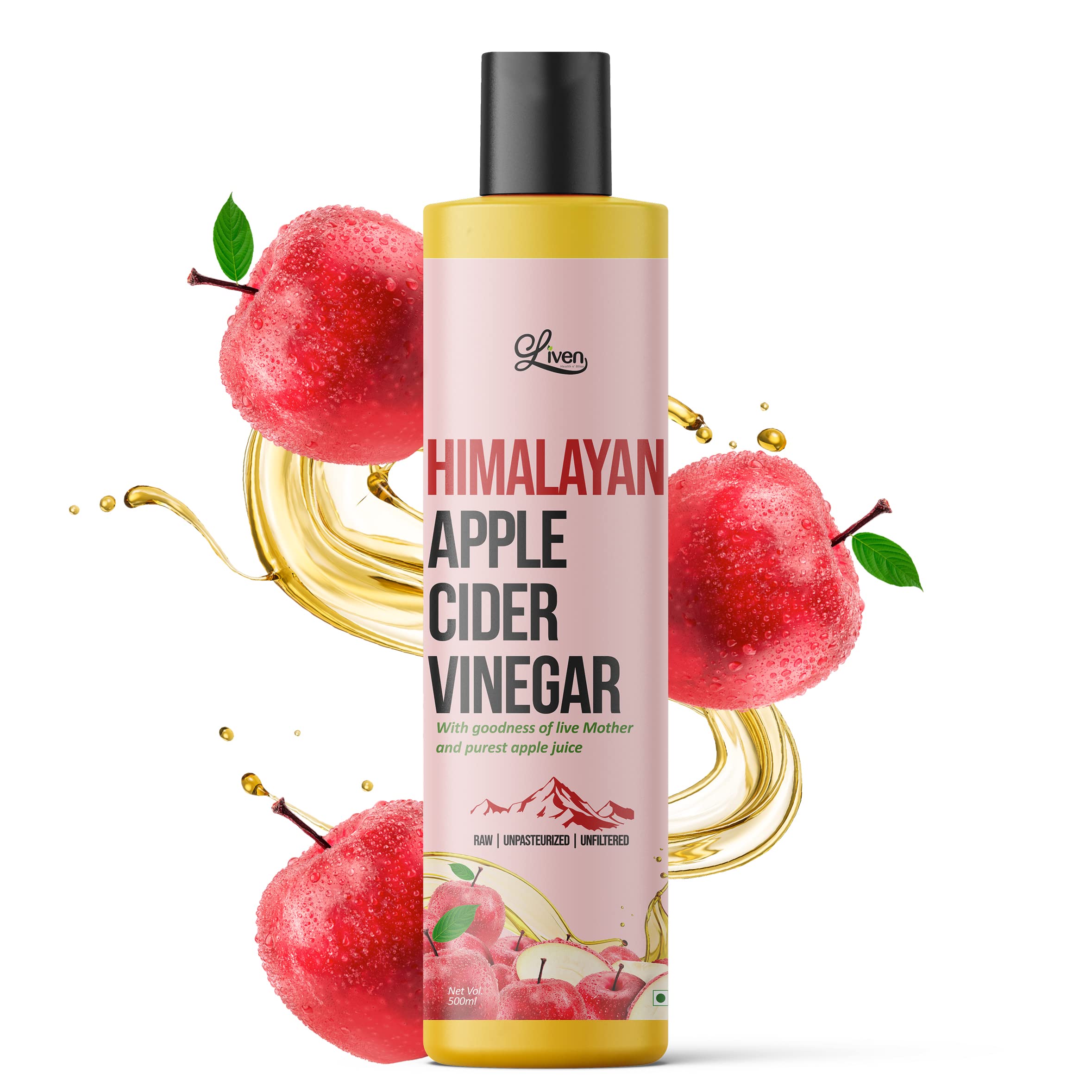 Liven Himalayan Apple Cider Vinegar with MotherACV with mother| Raw| Unfiltered Goodness| Unpasteurized| No added Colors or Preservatives No SugarÂ€Â“ 500ml. (B0BLGKQX25) Amazon Price History, Amazon Price Tracker