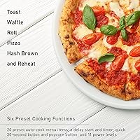 Vista 4 de Panasonic FlashXpress Toaster Oven Countertop, Compact 4 Slice Toaster Oven w/Double Infrared Heating, PFAS-free, 6 Auto Cook Options & Precise