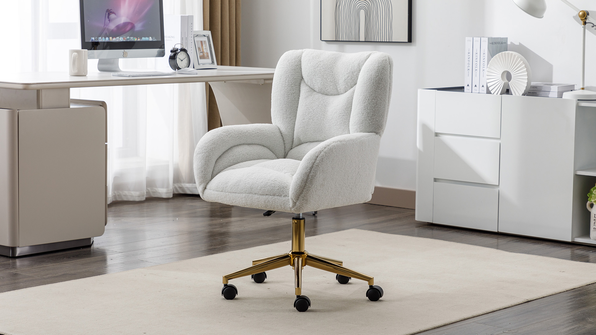 デスクチェア MAGIOCHAIR furnihunter territory Amazon.com: FOXHUNTER Vanity Chair with Ergonomic Back & Wheels