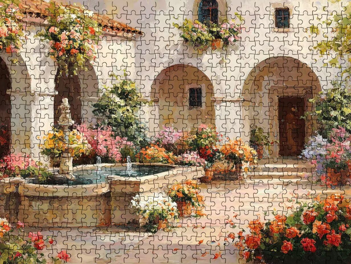 Puzzle 4000 Teile Erwachsene, Gartenbrunnen, Klassische Puzzles YHPGL3-453