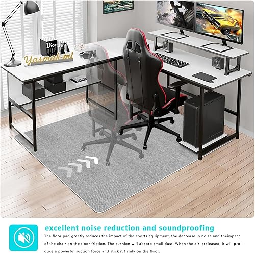 Vista 16 de Tapete para silla de oficina para suelo de madera dura, tapete para silla de escritorio para alfombra, tapete para silla de juegos de computadora