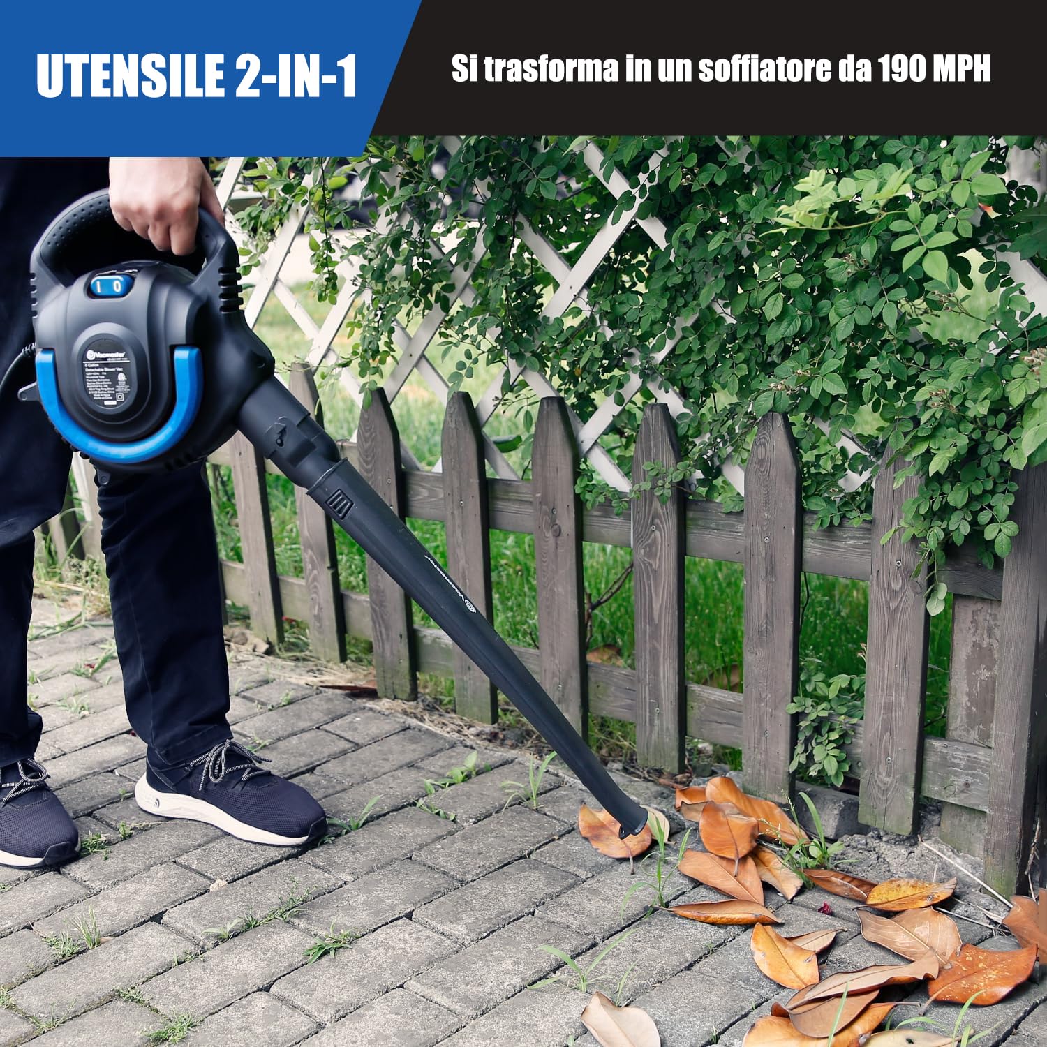 Vacmaster VBVB1223PF Secco e bagnato, Aspirapolvere liquidi e Solidi,1200W 23L,Soffiatore Estraibile,per Casa, Auto e Giardino