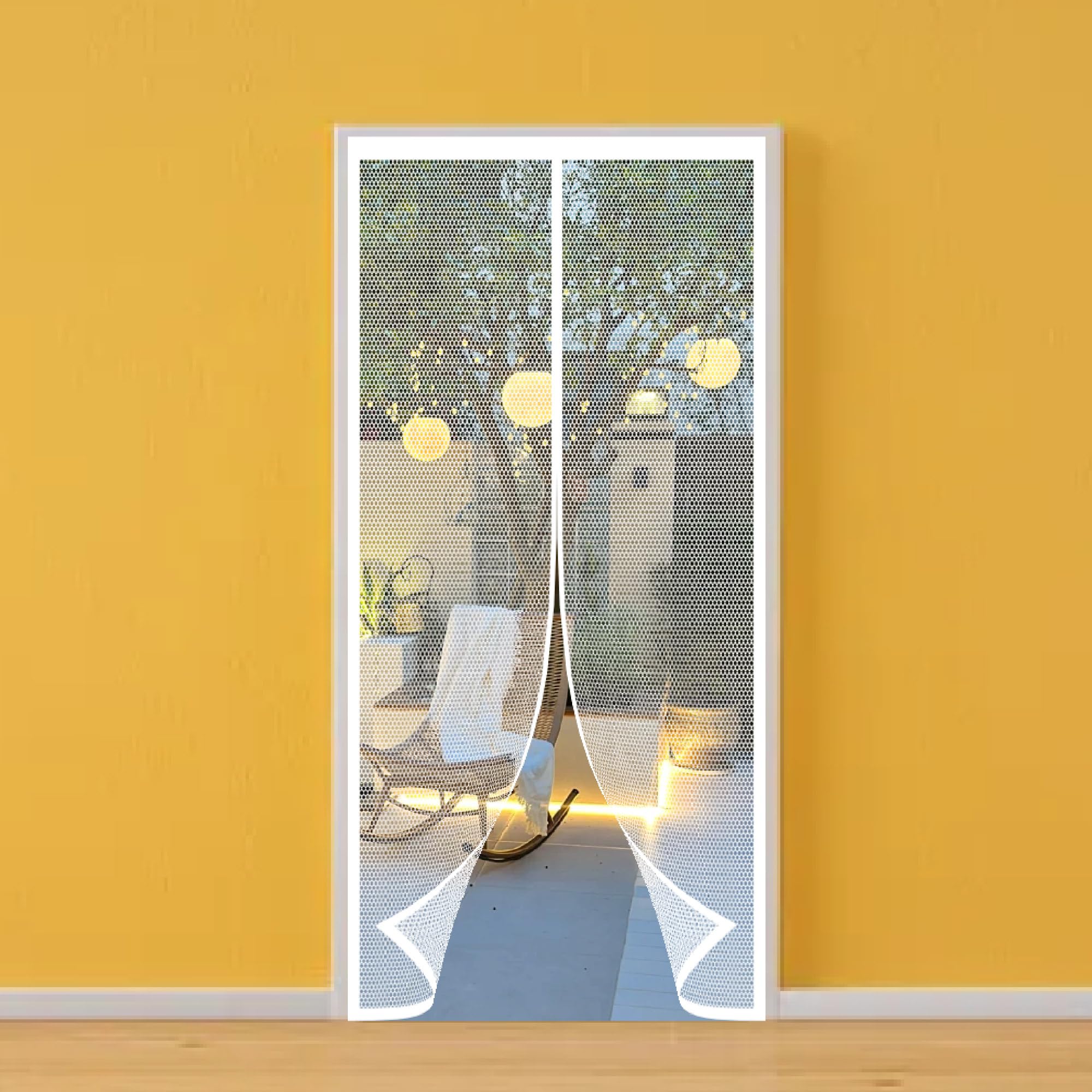 Moustiquaire porte fenetre magnetique rideau anti insecte amovible