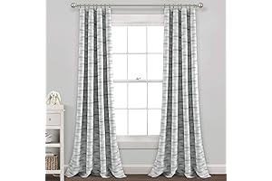 Geometric Black Out Curtains for Baby Boy Nursery Room