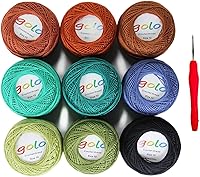 Vista 89 de Golo - Hilo de ganchillo tamaño 30, hilo de colores para hacer encaje 310