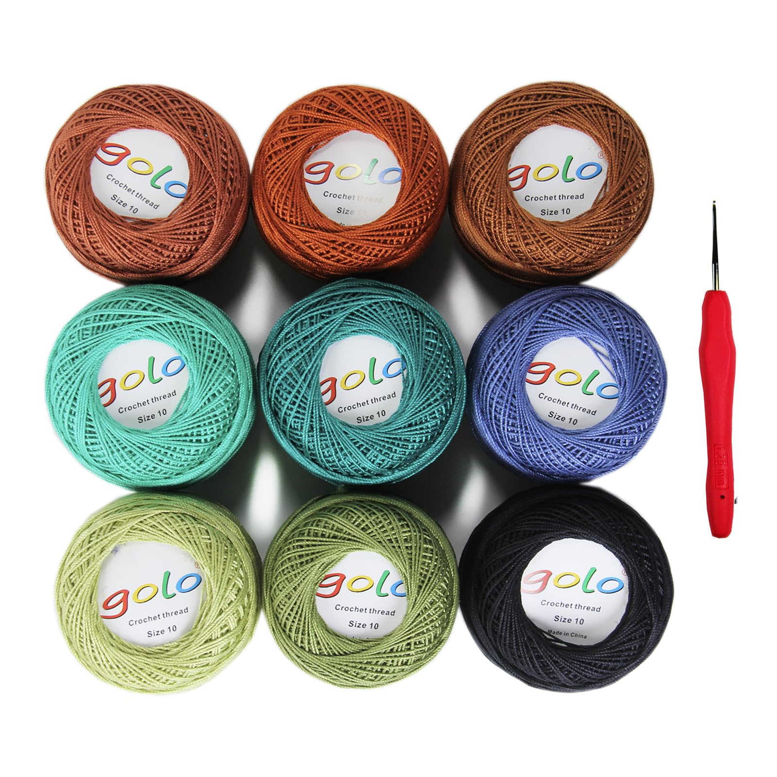 golo Crochet Thread Size 10 Cotton Yarn for Crochetting Yarn for Hand Knitting Crochet Yarn