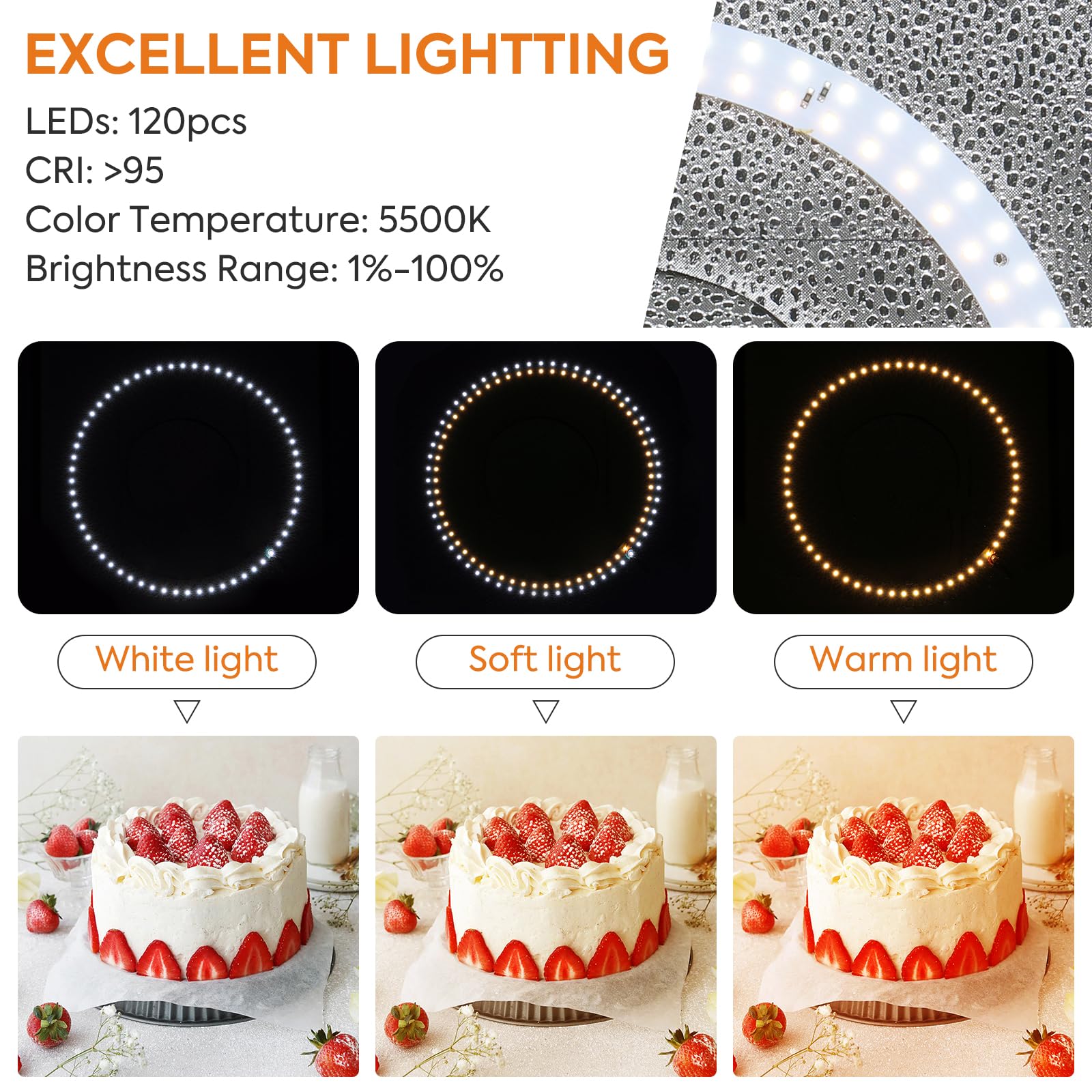 Caja de luz plegable de 30 cm, estudio fotográfico portátil con luces LED regulables y 4 fondos para joyas, cosméticos, fotografía de productos