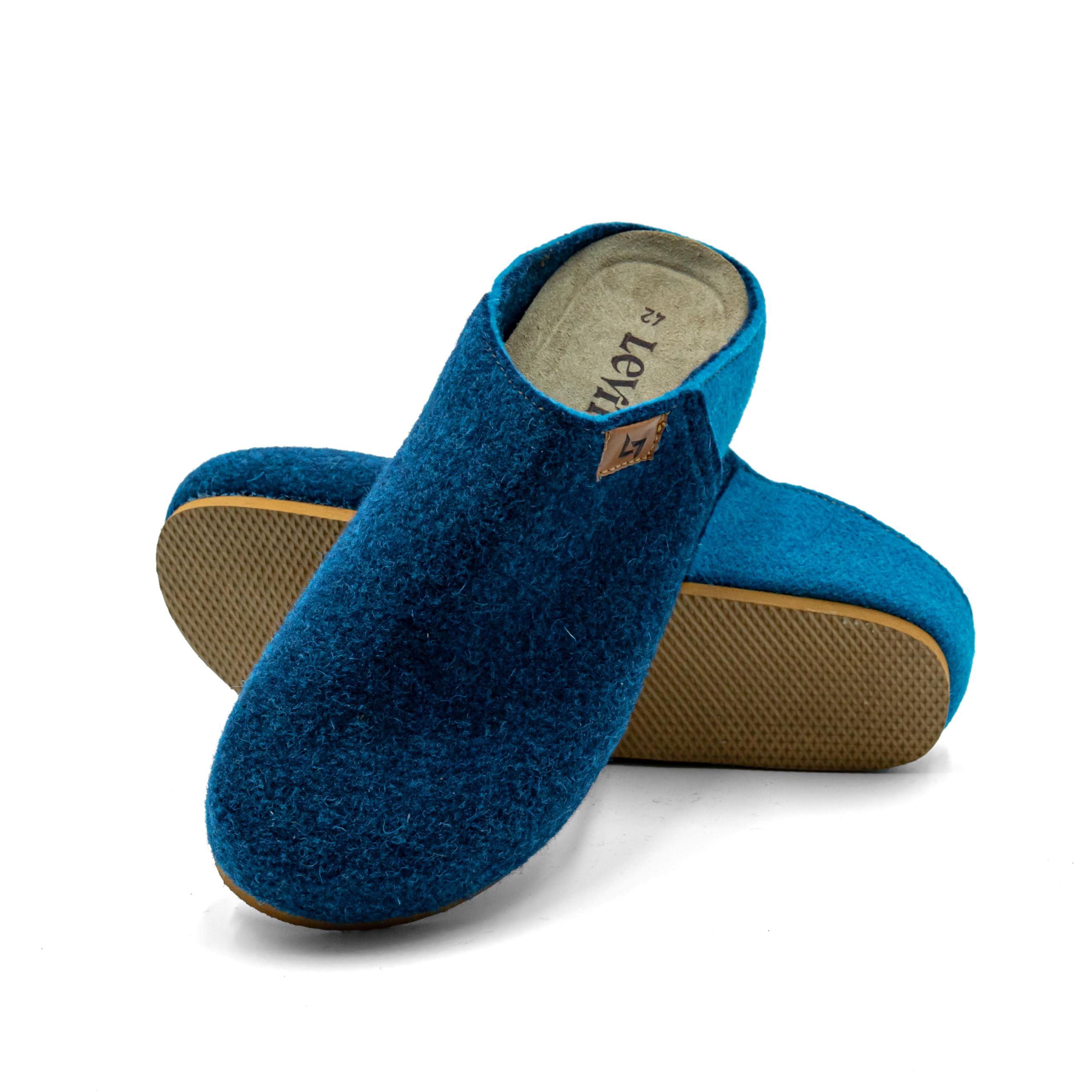 LEVITAS - HOT 01 - Pantofole in Lana Agugliata | Suola in Microporosa, Antiscivolo, Senza Tacco | Made in Italy
