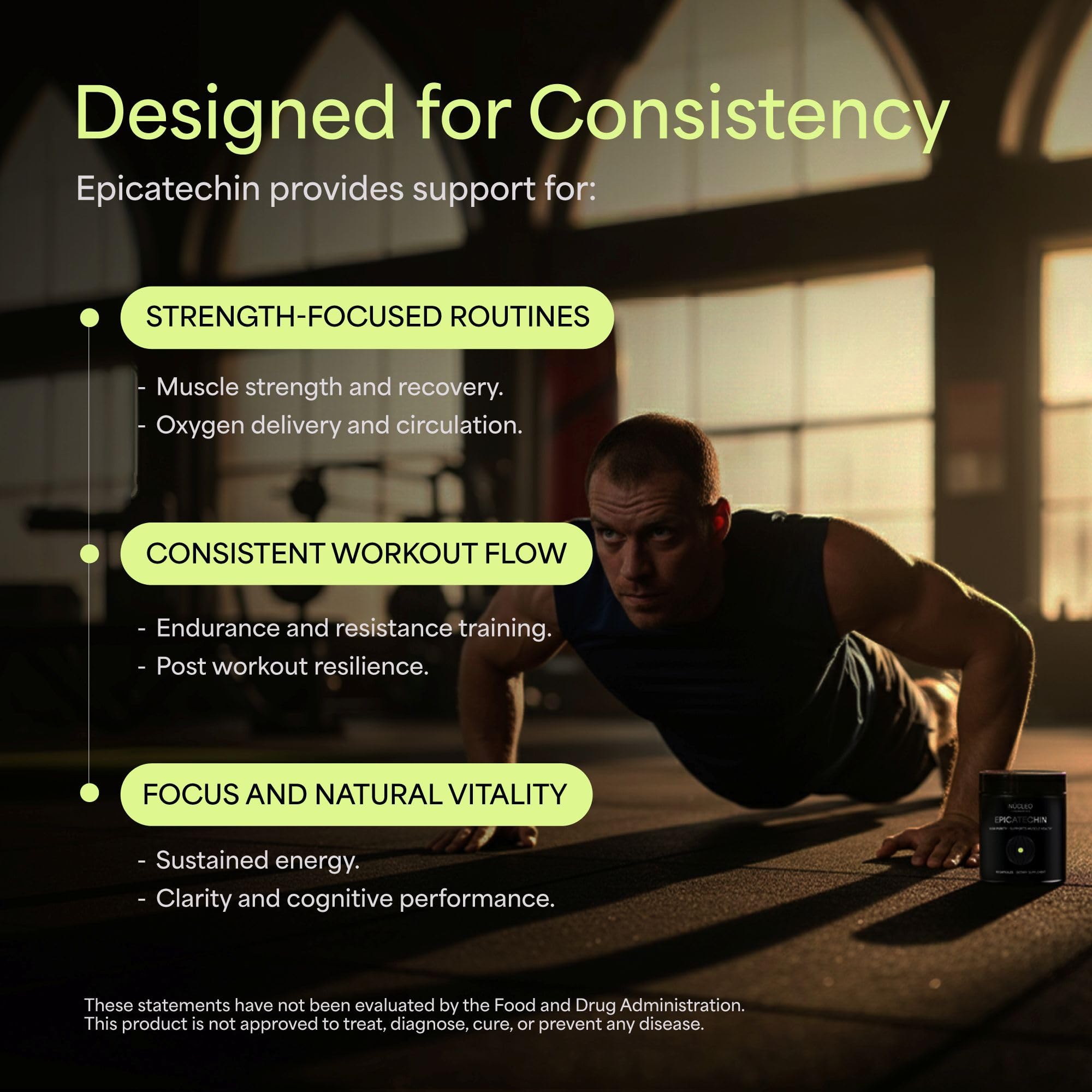 High Purity Epicatechin - 90 Capsules - Promotes Strength & Muscle Growth - Nitric Oxide Support - for Daily Performance - Epicatechin Supplements Made in USA — Amazon image 4