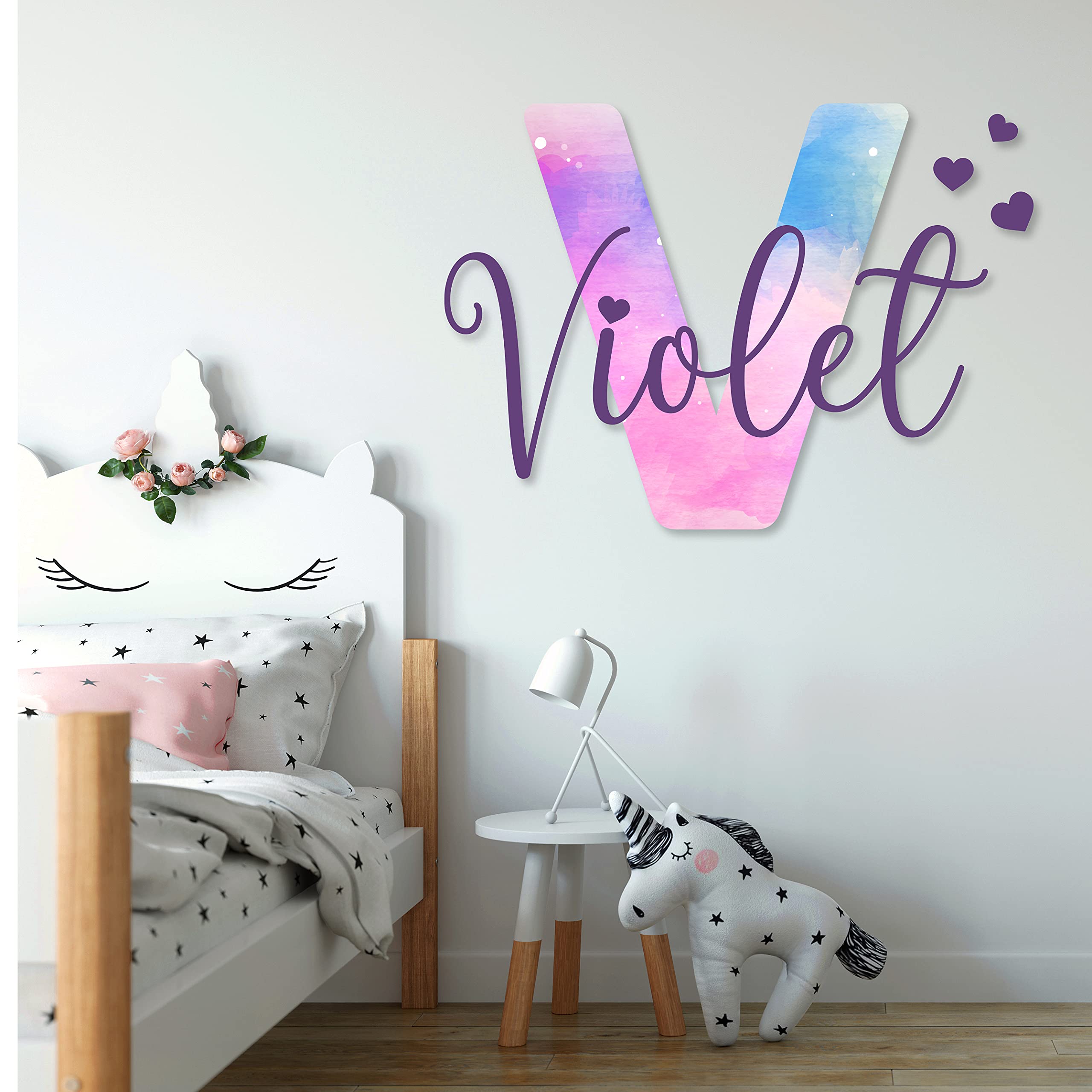 Custom Name Decal Custom Name Wall Decal For Baby Girl Nursery ...