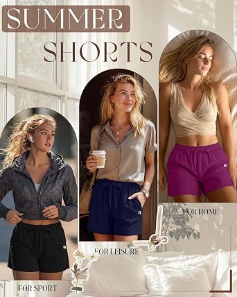 Neer 3 Pack Women's Drawstring Sweat Shorts