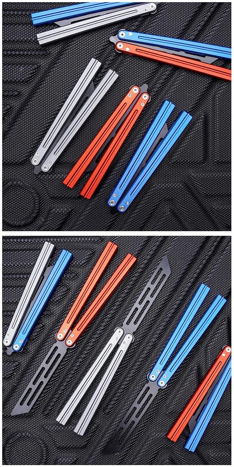 Butterfly Toy Tool Metal Training Tool Dull Blade Folding Dull Tool Trainer Red Blue | Collectible | Home