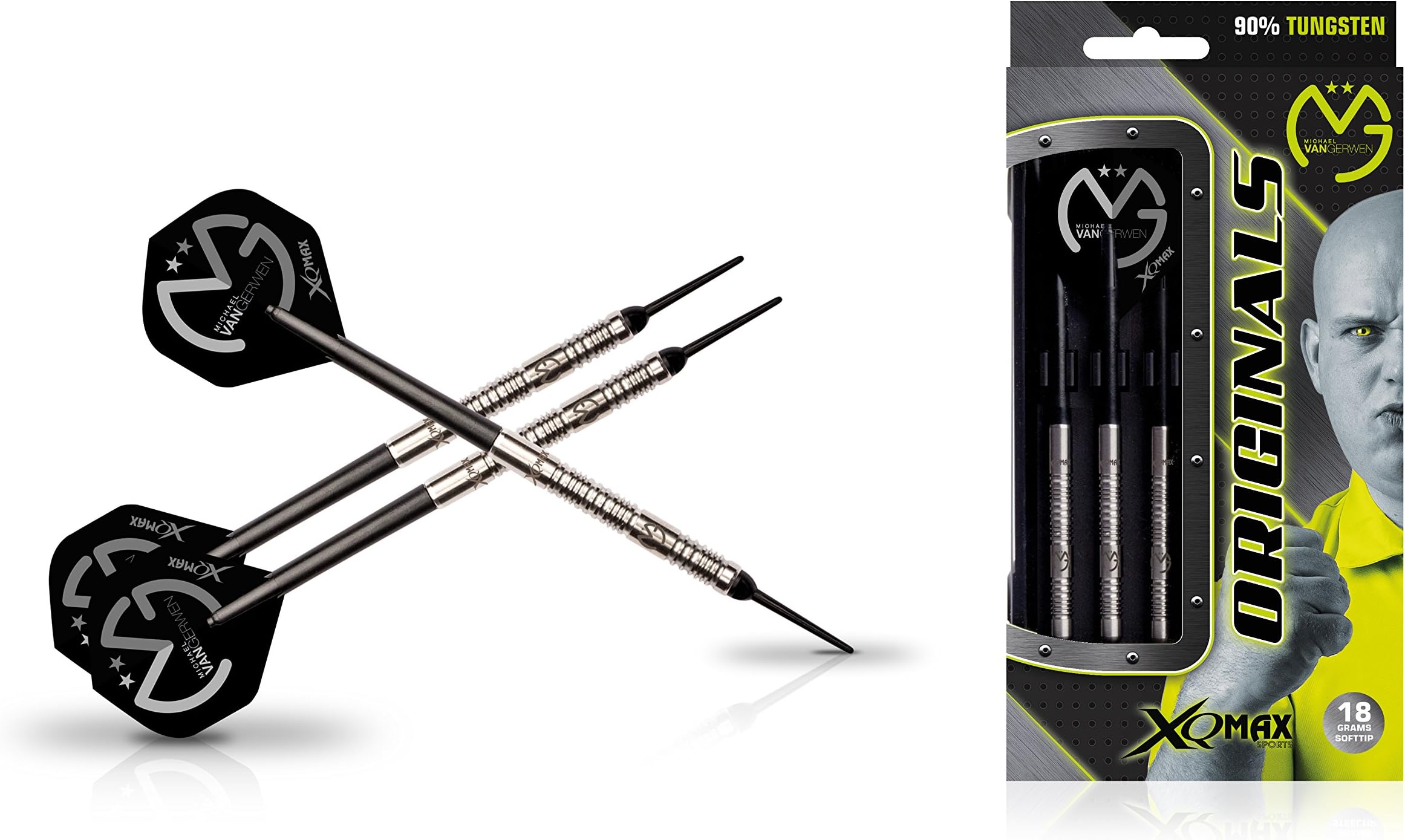 Michael Van Gerwen MvG Original 90% Tungsten 18gm Soft tip Dart Set