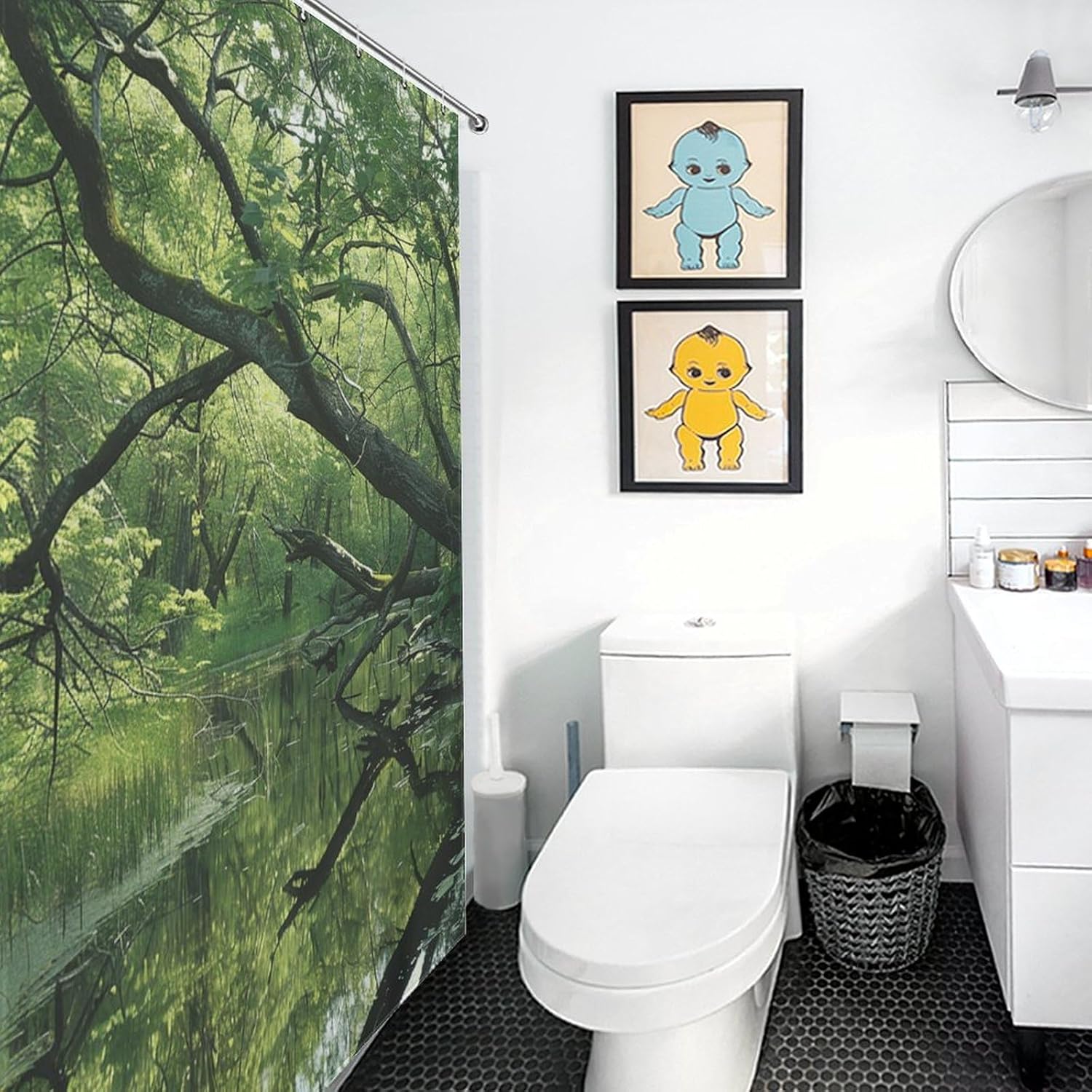 an Ancient Swamp Shower Curtain Bathroom Curtain Shower Curtain Liner Bathroom Shower Curtain Sets Waterproof Shower Curtains Curtain for Showers Bath Curtain with Hooks 55x72Inch（140x183cm）