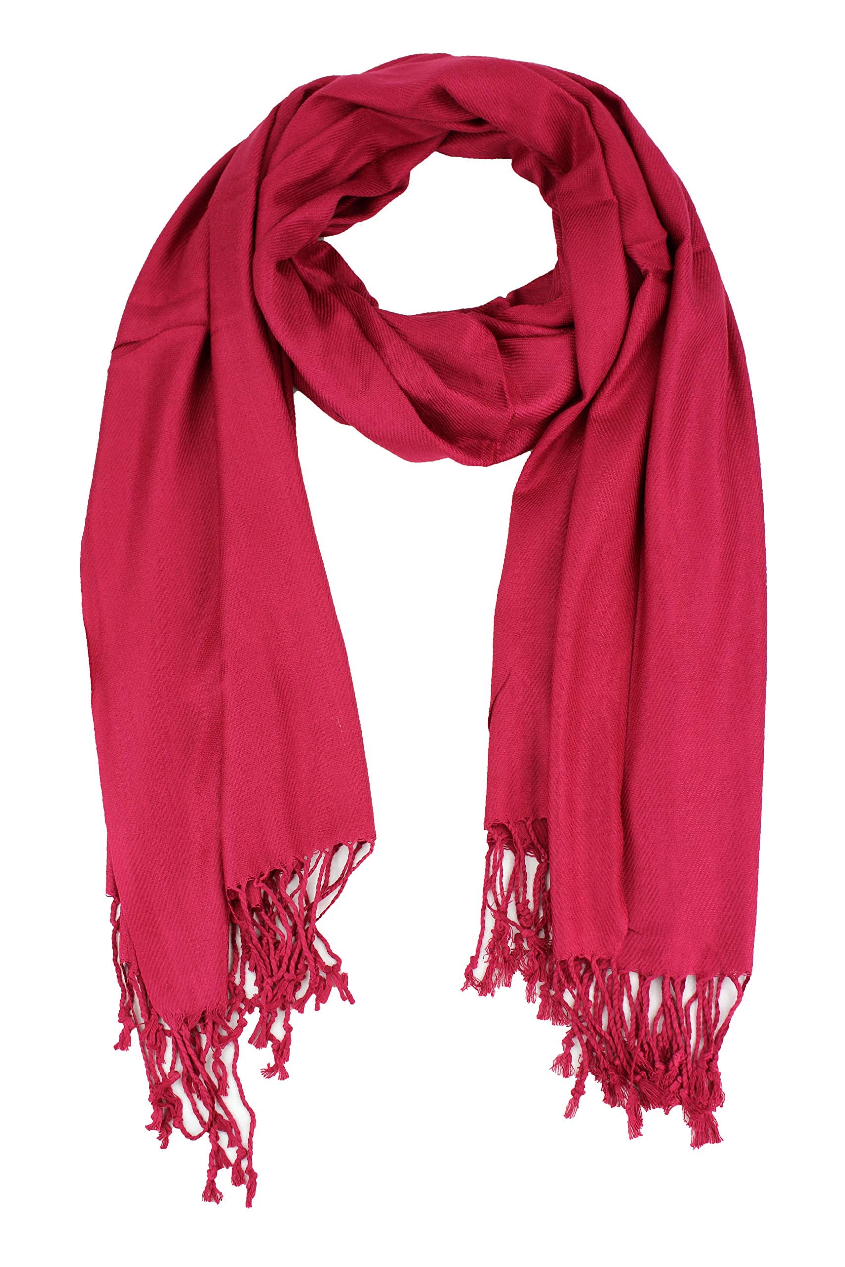 PASKMLNALarge Solid Color Pashmina Shawl Wrap Scarf 80" X 27"