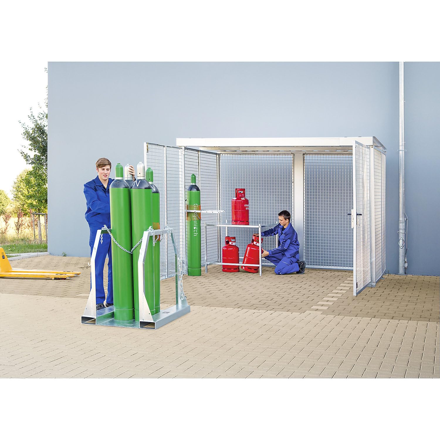 Bauer | Gasflaschen Container M3 D DF feuerVerzinkt Umwelt Lagertechnik