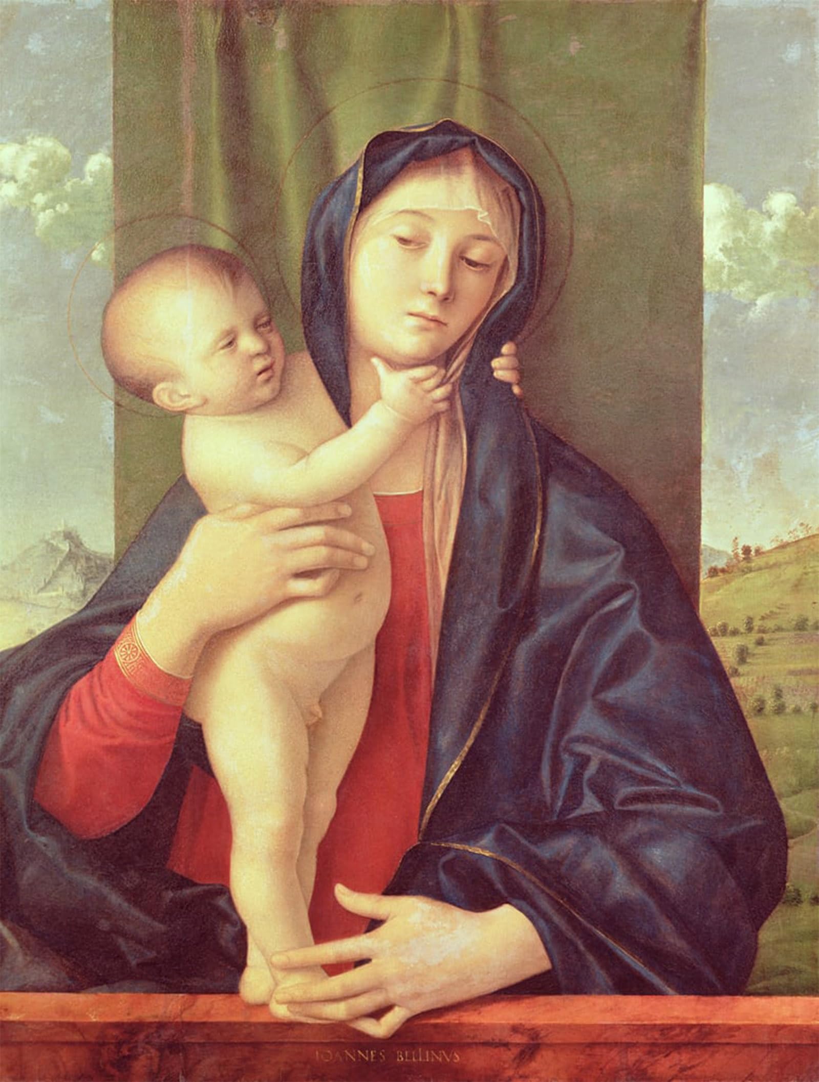 SERENDIPITP Abstract Painting Mural Print Picture Wall Decor Painting Virgin and Child by famous artist Vintage Wall Artwork for Home Decor 60x90cm