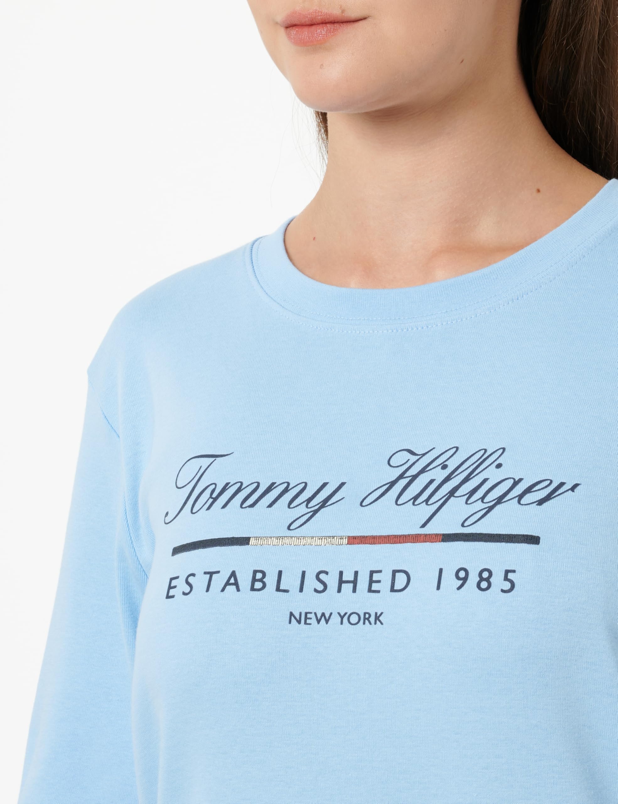 Tommy Hilfiger Sukienka T-shirt Kobiety Reg Script Sukienka Graficzna Ss Ww0ww43545